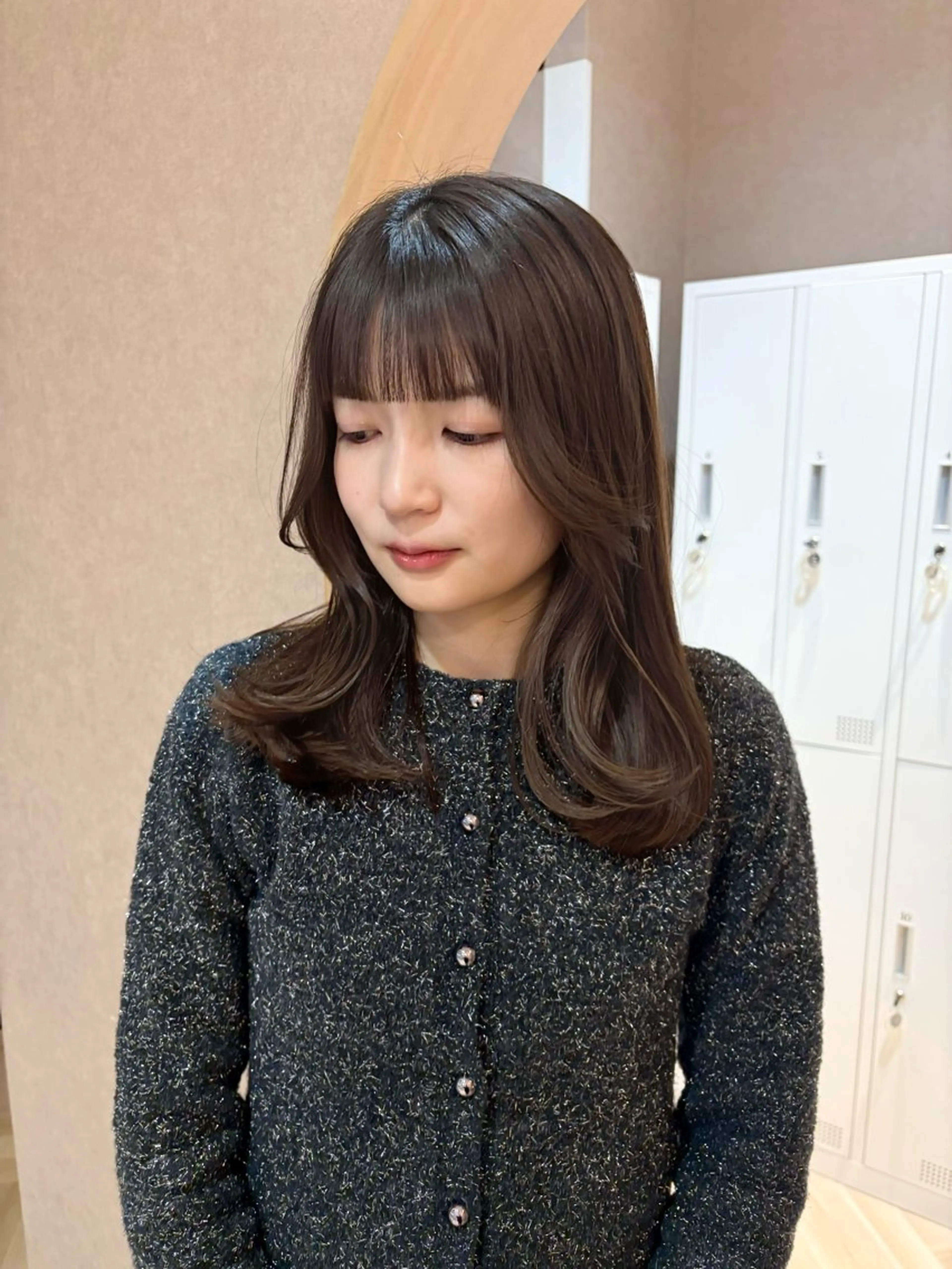 ミディアム 似合わせ/透明感 /レイヤー/りほ🤍のヘアスタイル