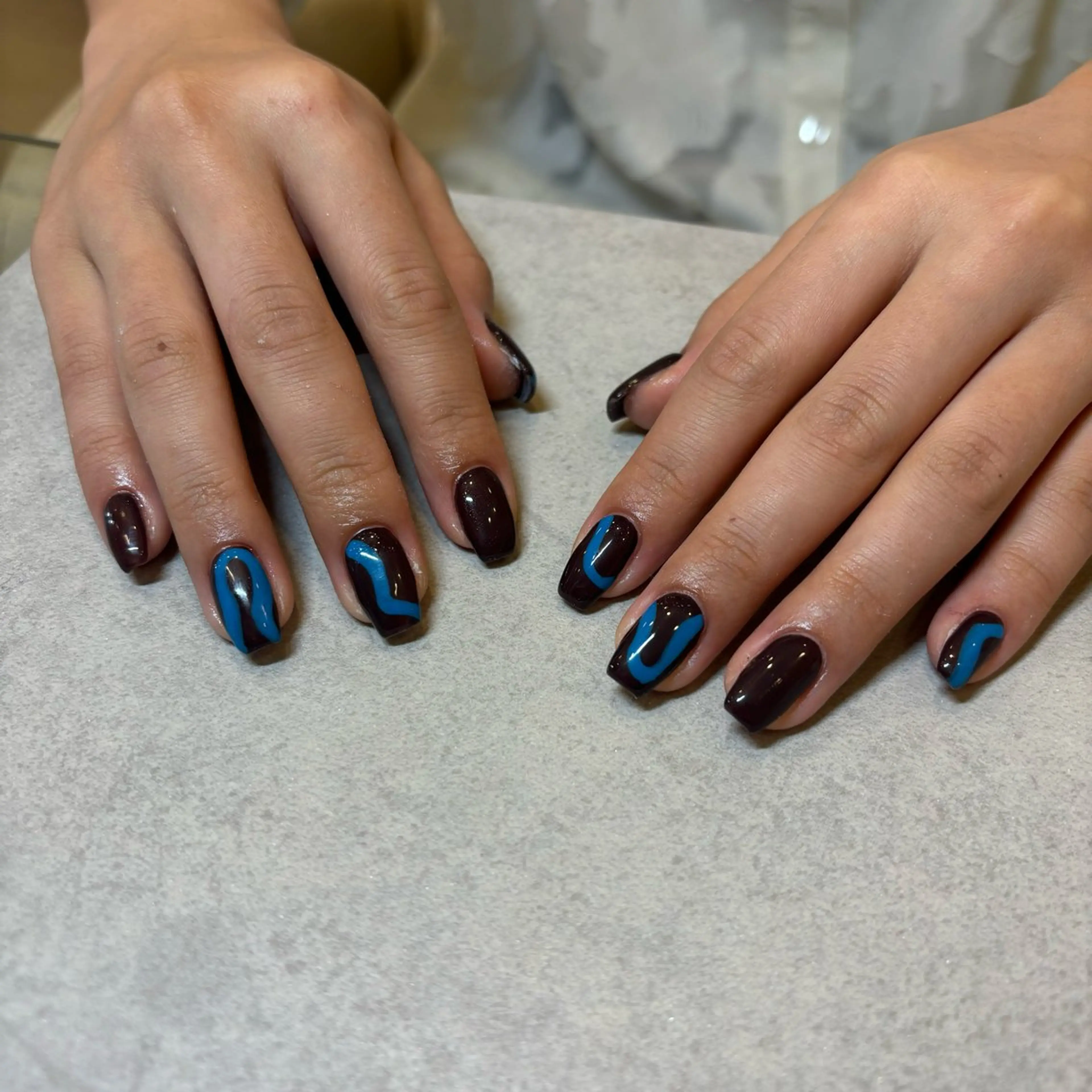 ネイル ブルー pomy nail 池袋店所属・akane .hのネイルデザイン