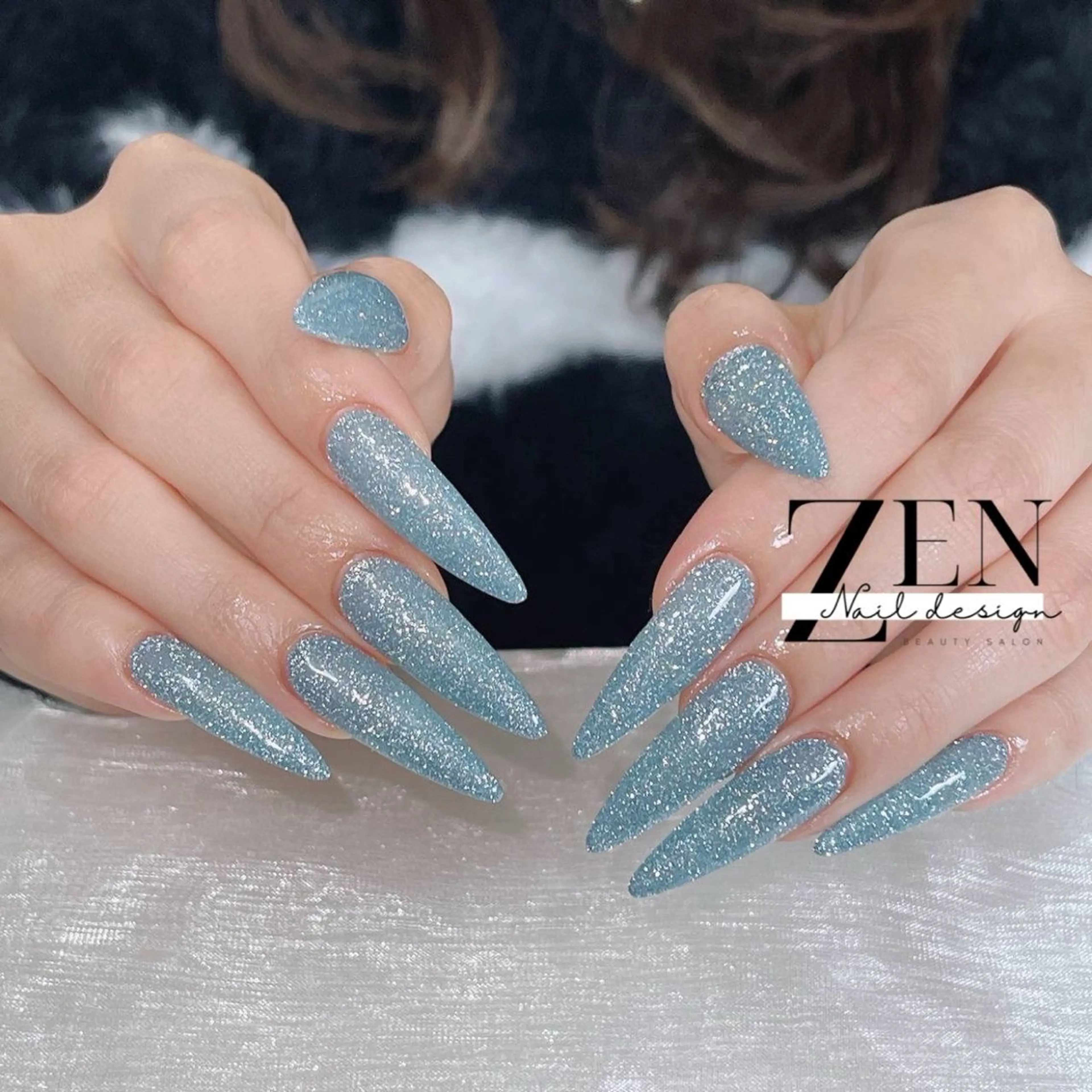 ネイル チークネイル 長さ出し フレンチネイル 韓国ネイル マグネットネイル ハンドネイル Zen Nail Design 池袋のネイルデザイン
