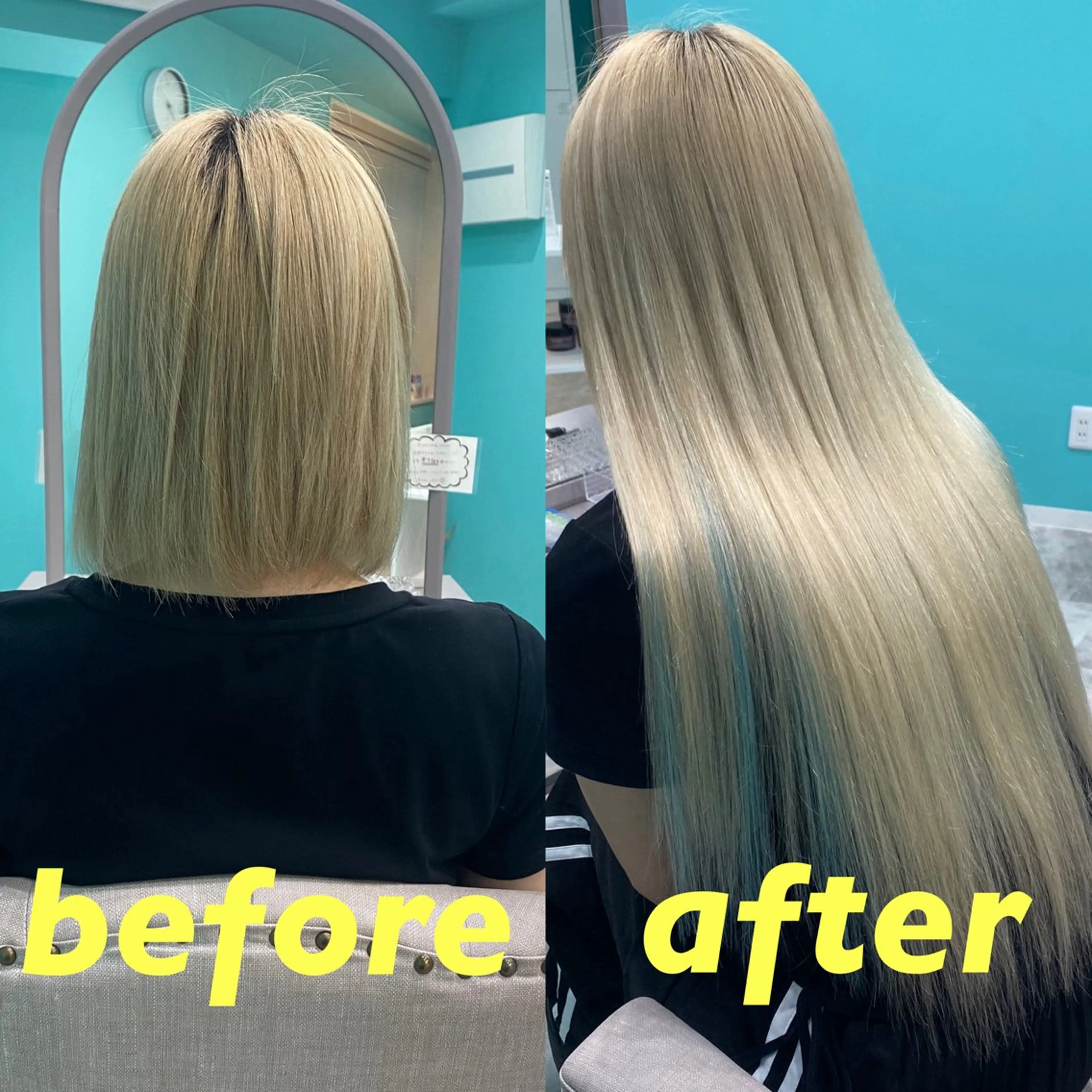 ロング ショートボブ ボブ ハイライト ロング Charmant所属・本間 めいみのヘアスタイル