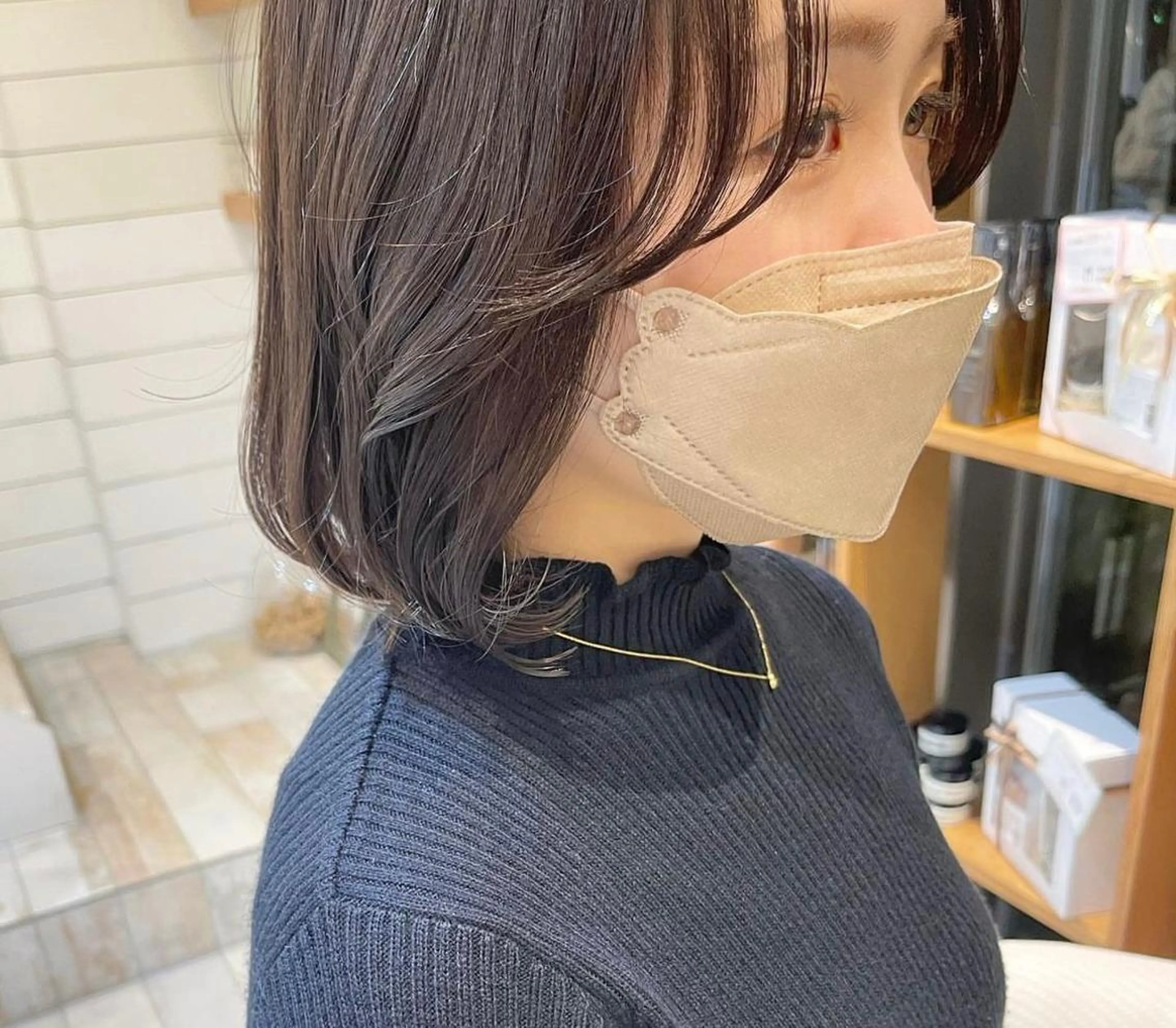 ミディアム ヘアカラー トリートメント ゆもとまひろ🫧 渋谷/メンズパーマのヘアスタイル