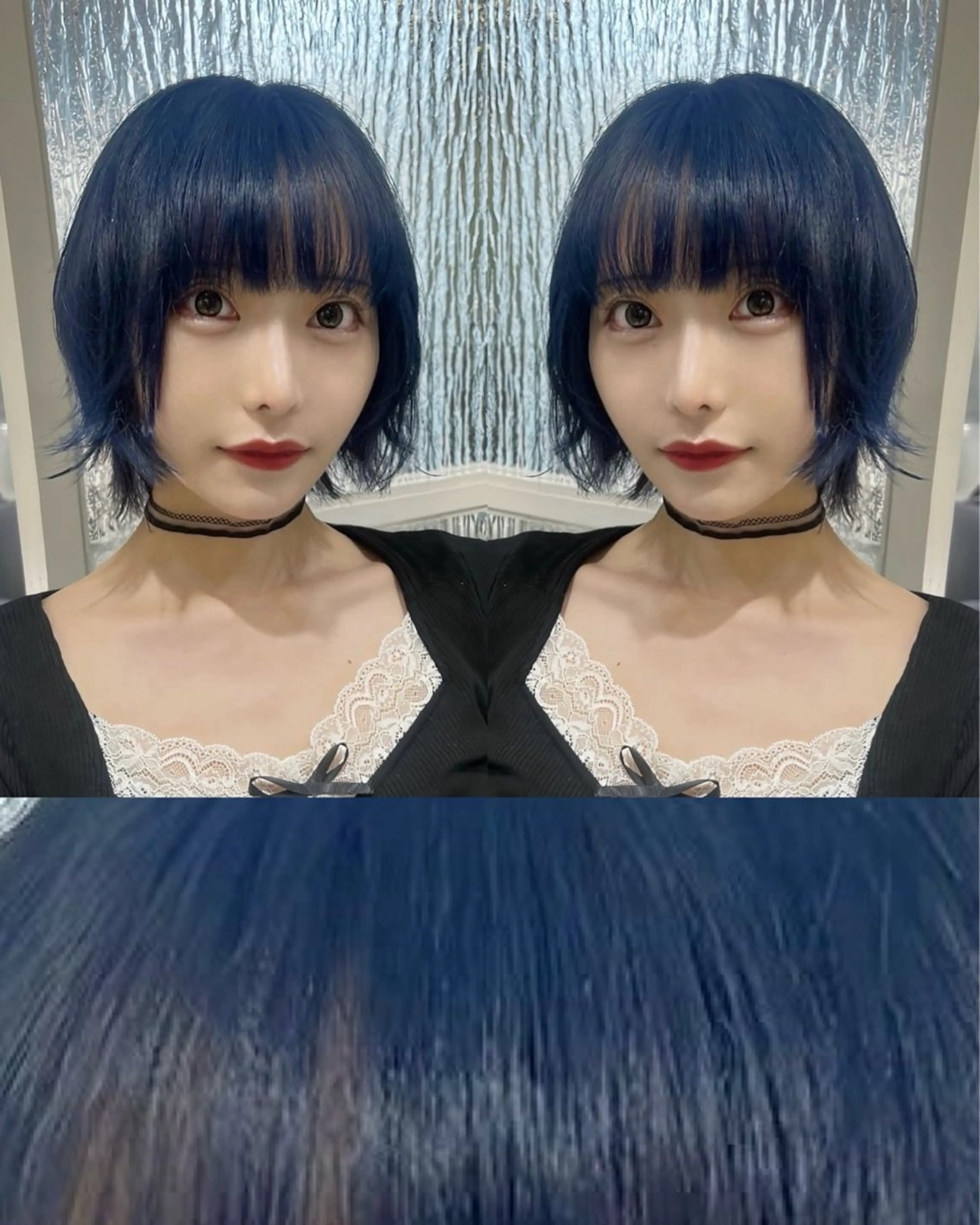 ミディアム カラー ヘアカラー ハイトーンカラー/ 青髪/💙みずき💙のヘアスタイル