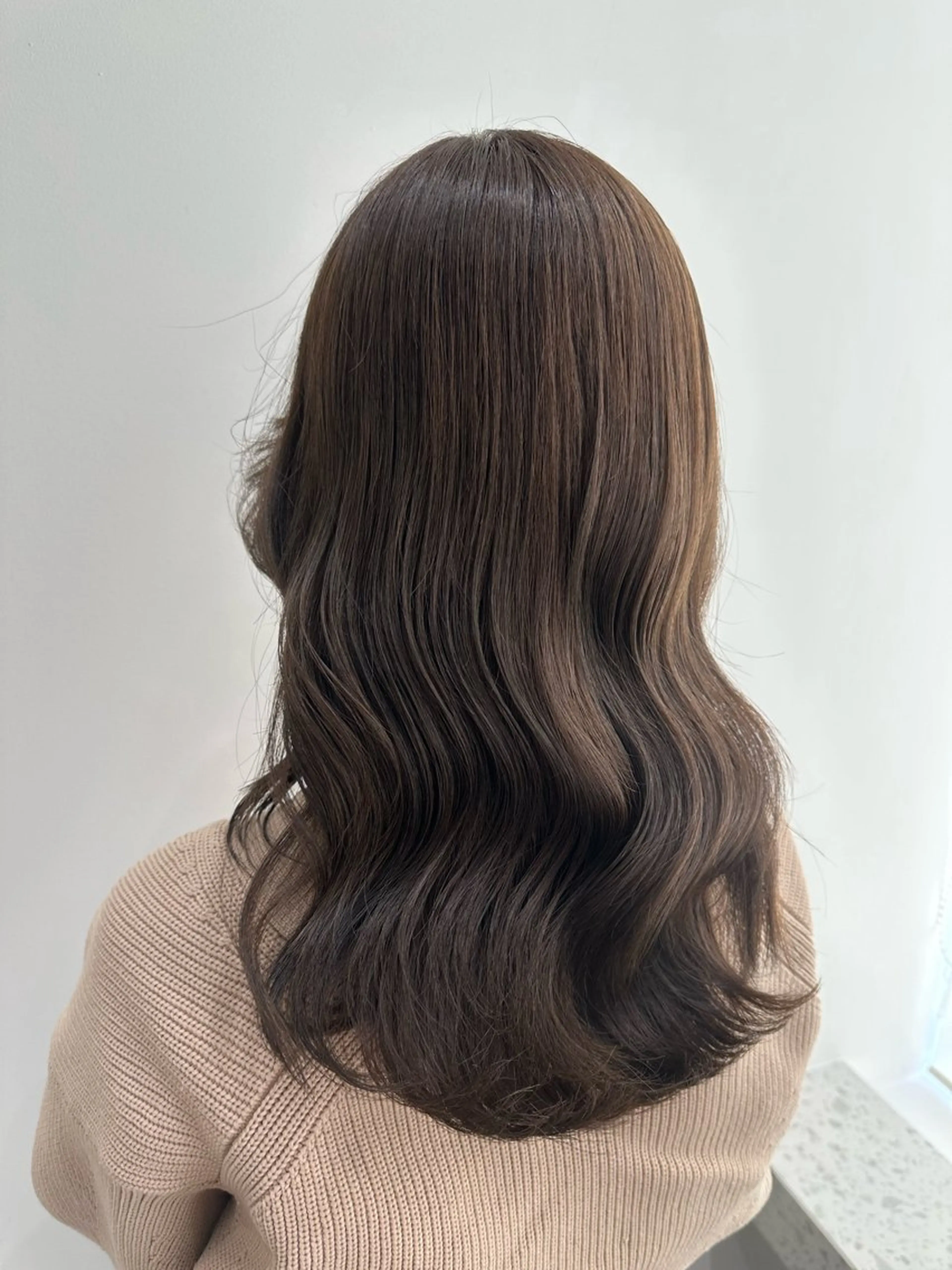 セミロング カラー 🍓韓国ヘア レイヤ ーカット🍓笠原 葵のヘアスタイル