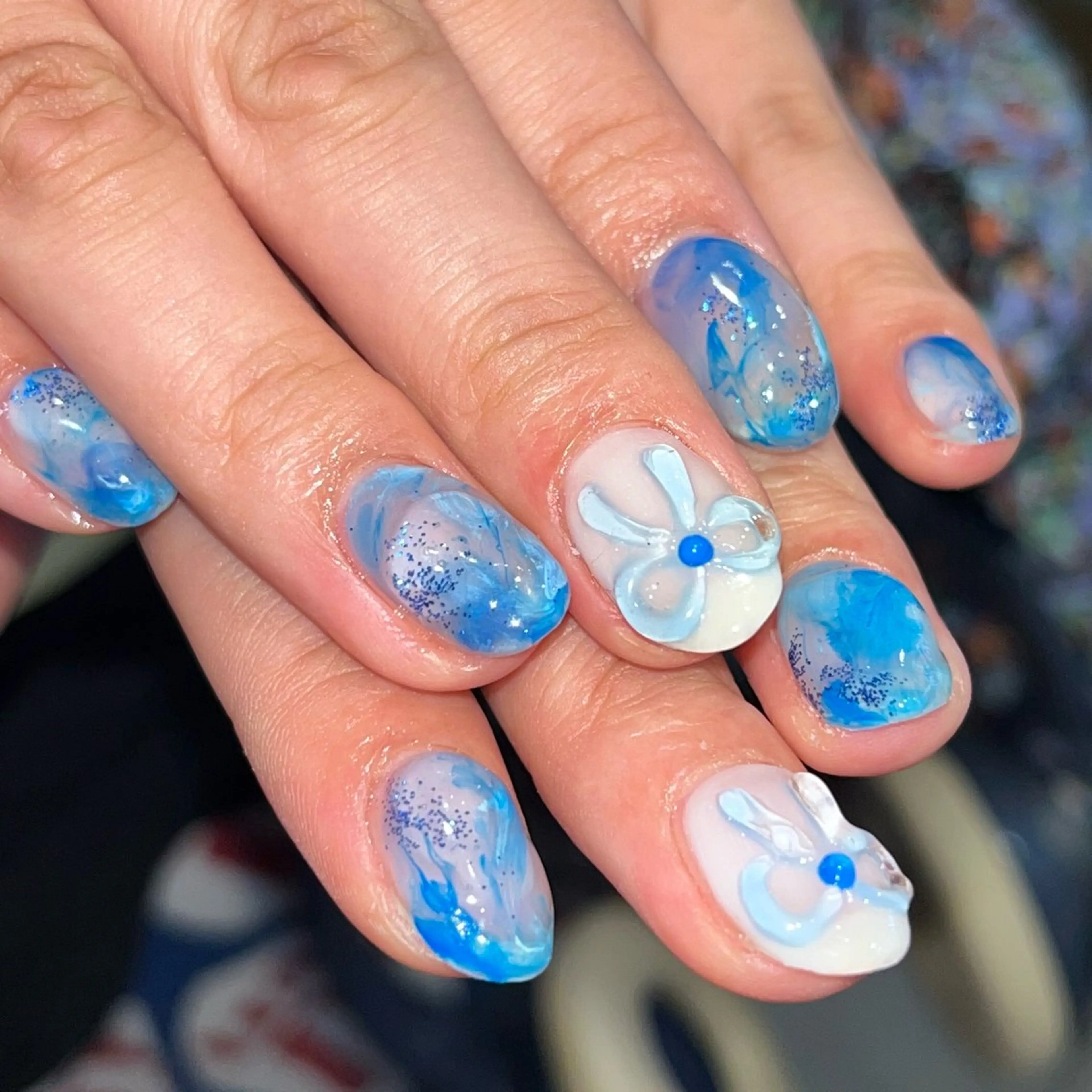 ネイル ブルー ハンドネイル 吉祥寺/個性派/ kazuha🩰のヘアスタイル