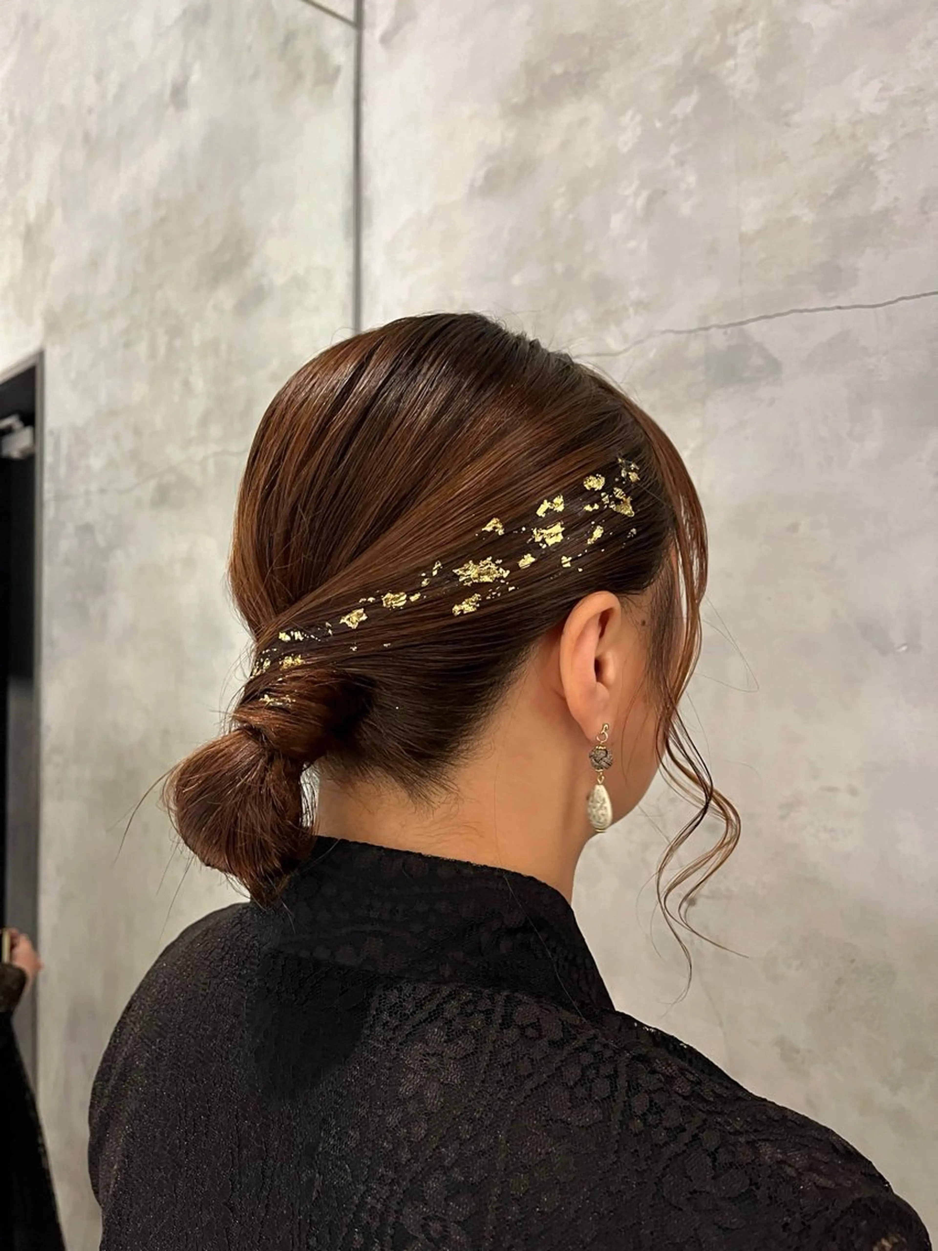 ミディアム ヘアアレンジ お団子ヘア ヘアセット 🌱ボブ/レイヤー/ ベージュ/あやみ✨のヘアスタイル