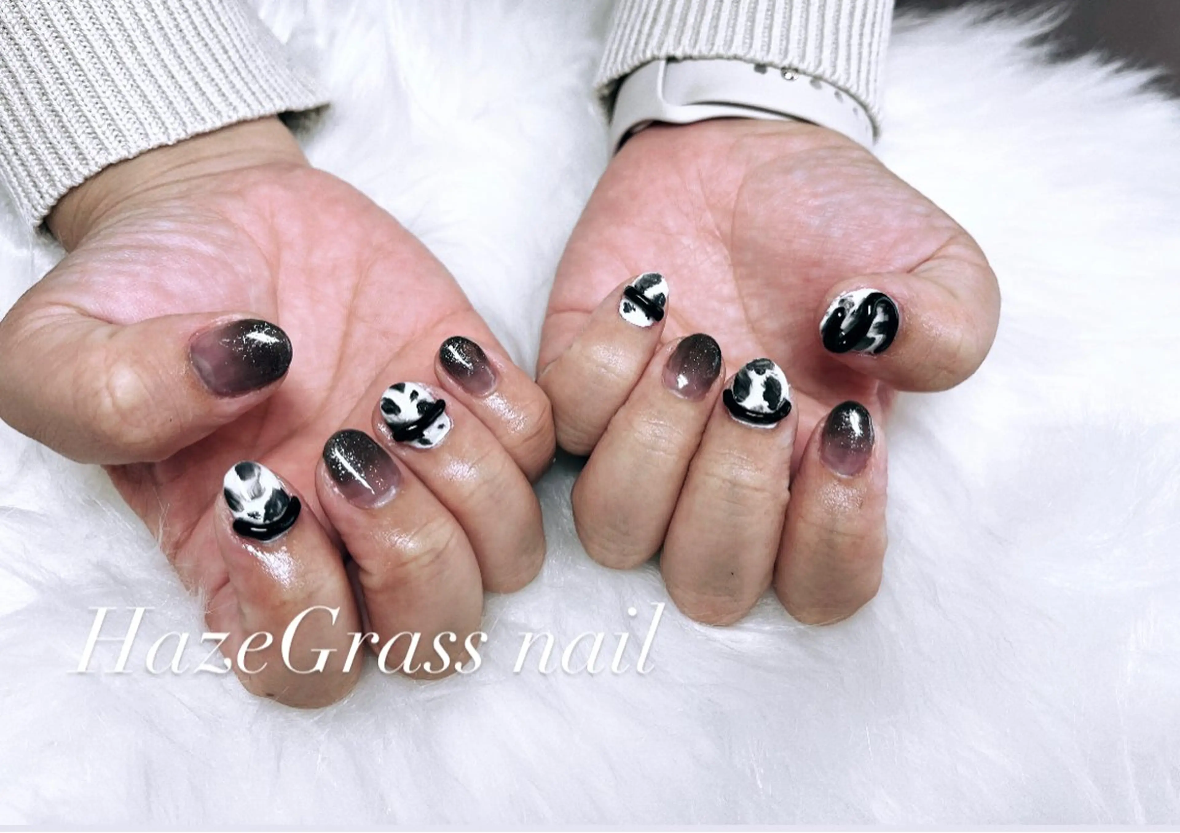 ショート ハンドネイル HazeGrass NAILのネイルデザイン