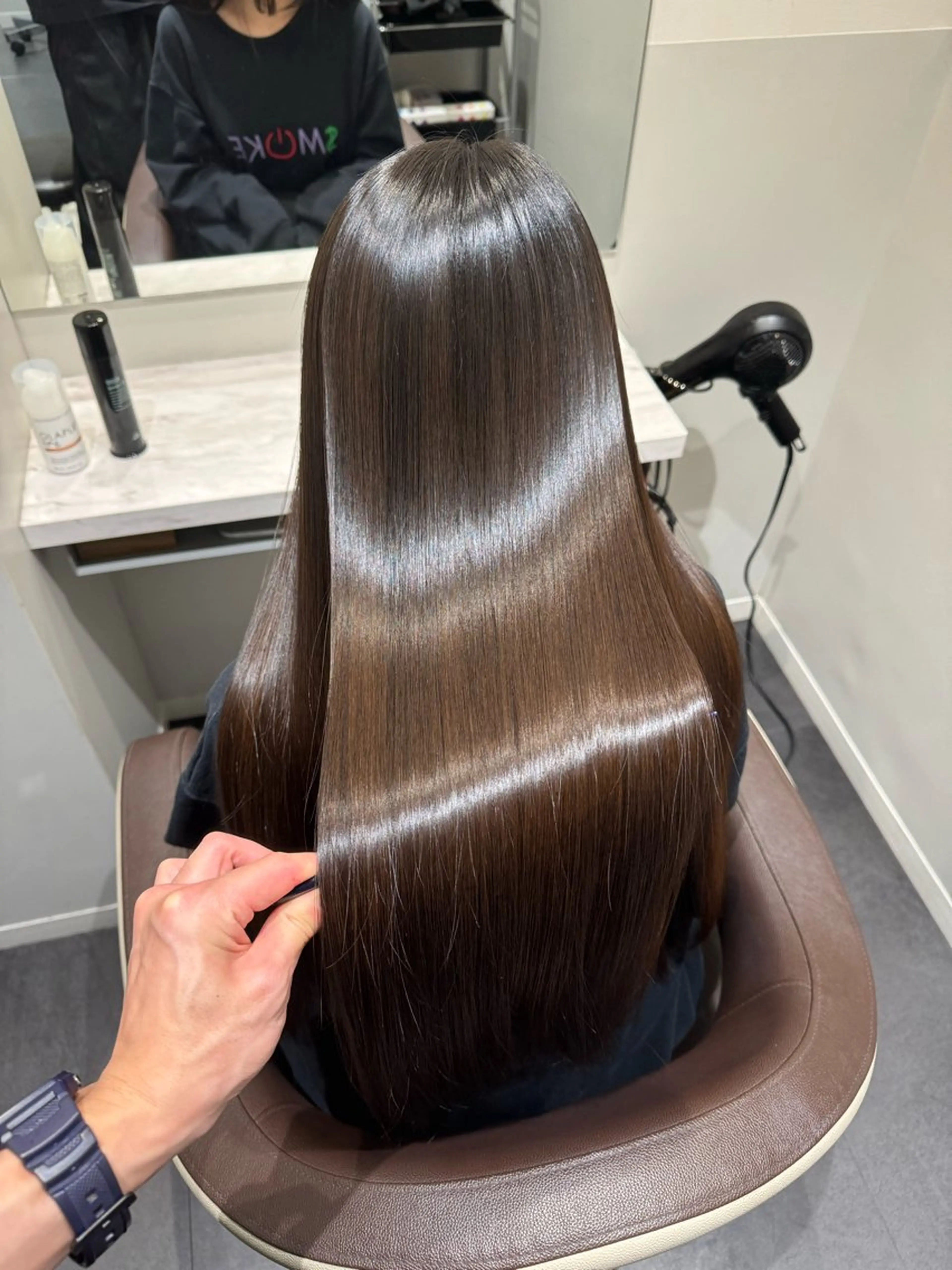 ロング 髪質改善 韓国風ヘア トリートメント 酸性ストレート 酸熱トリートメント カット ヘアカラー 縮毛矯正 トリートメント SALOWIN east店6F所属・TAKUMI 【美髪特化】のヘアスタイル