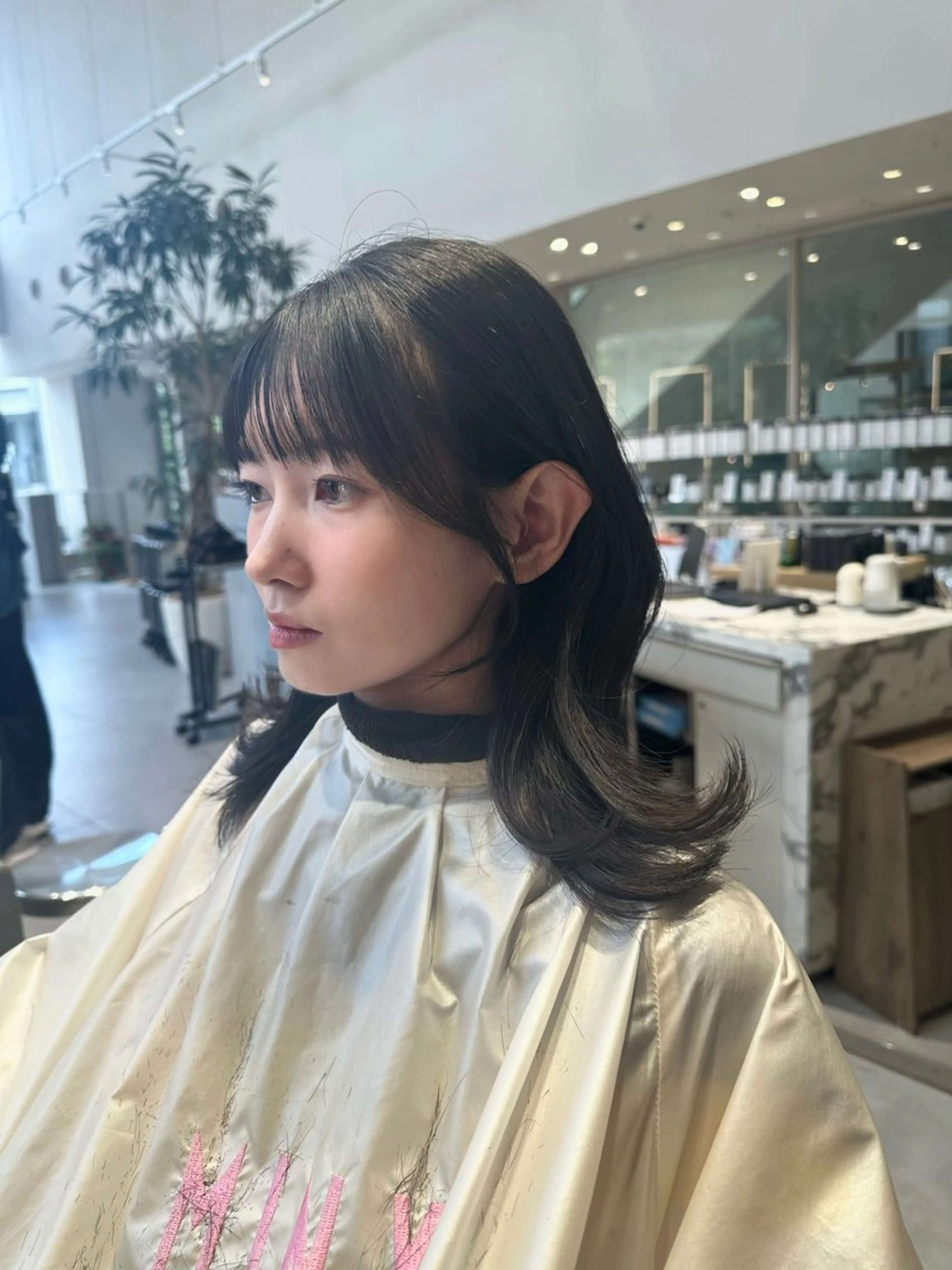 ミディアム 似合わせカット カット MINXshibuya所属・レイヤー/艶髪/ 透明感/千葉詩優のヘアスタイル