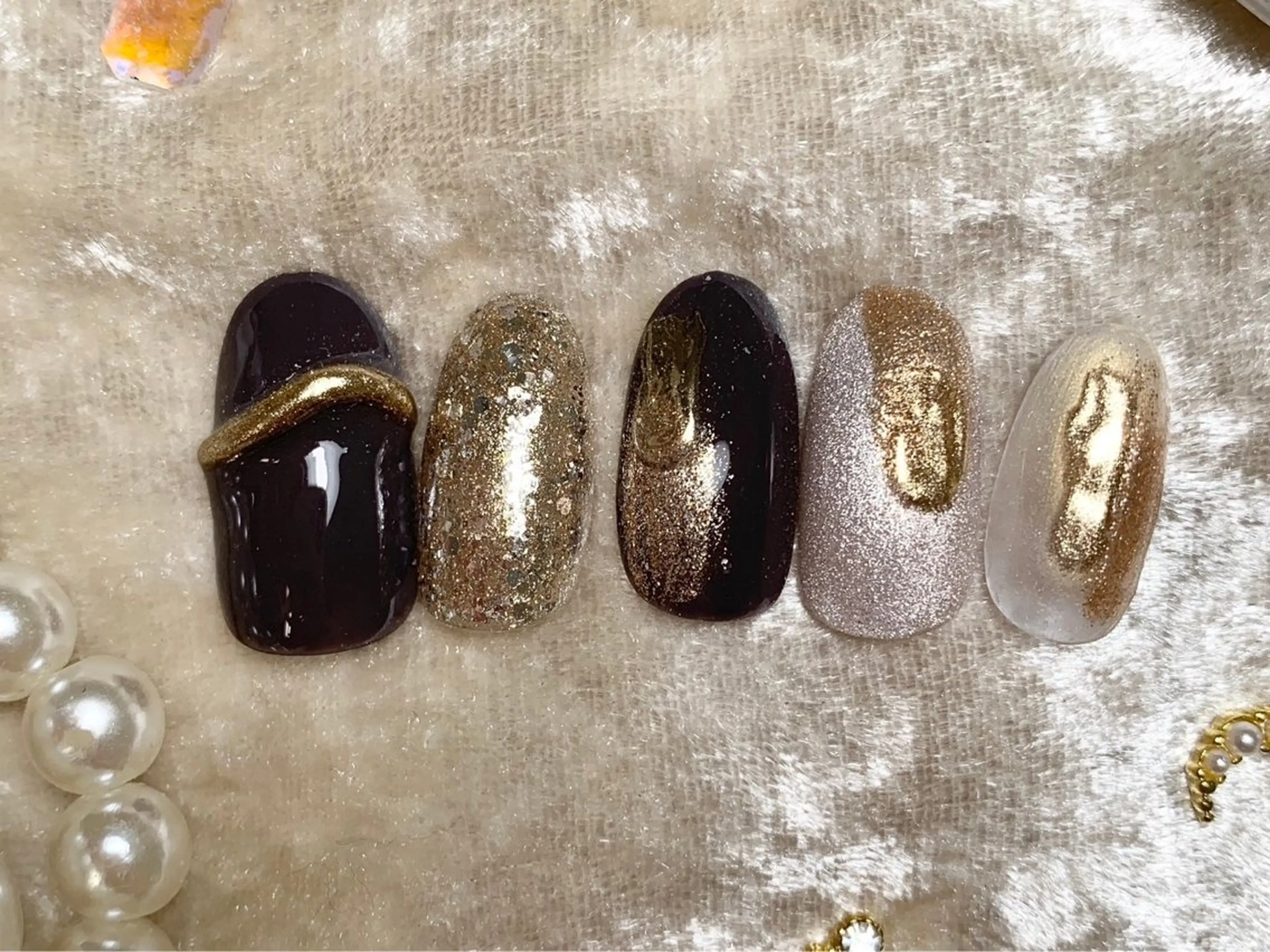 ネイル ハンドネイル ネイルPetit Ribbonのネイルデザイン