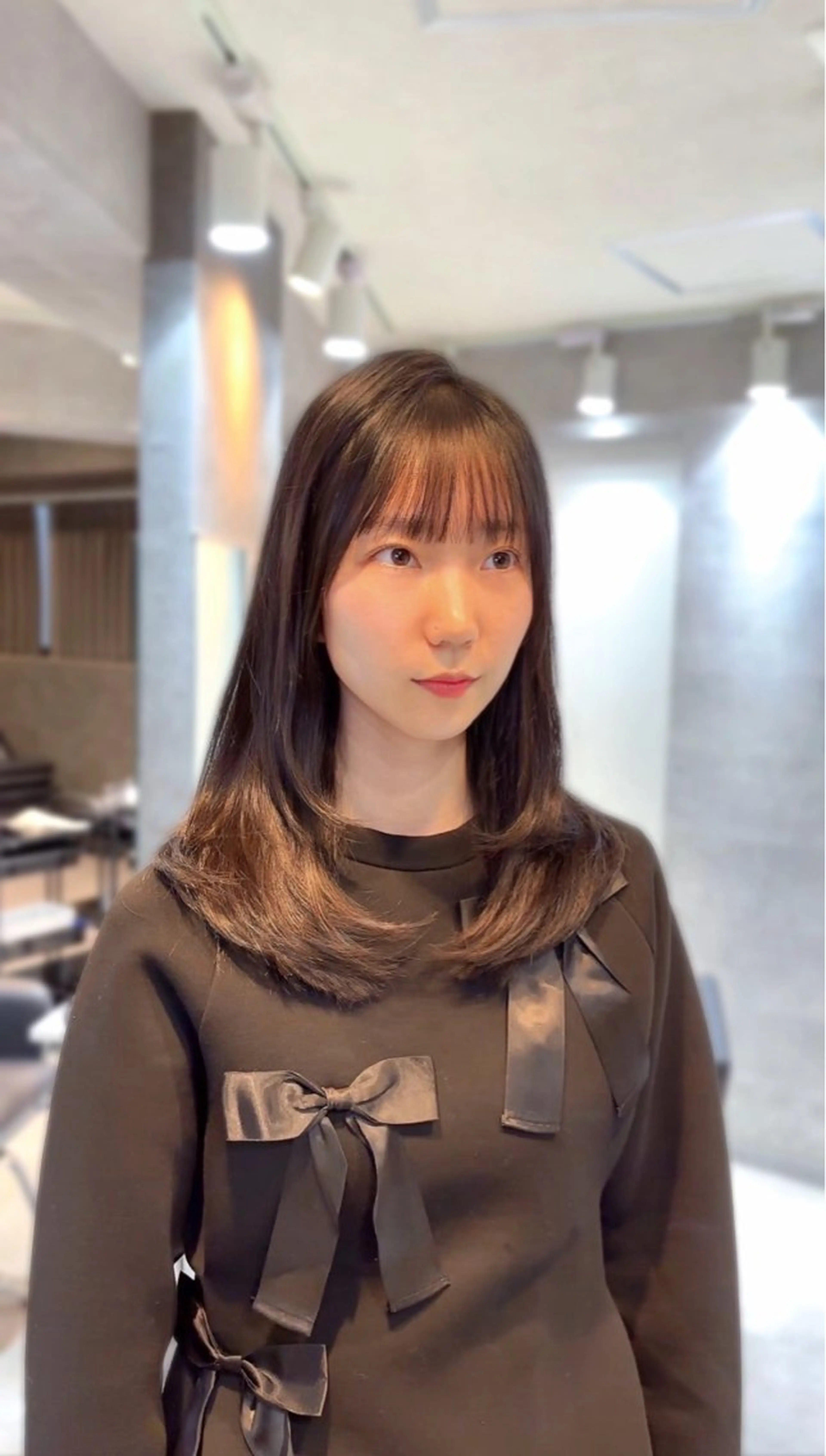 セミロング カット ヘアカラー トリートメント 新宿/韓国レイヤー 顔まわり/RIKUのヘアスタイル