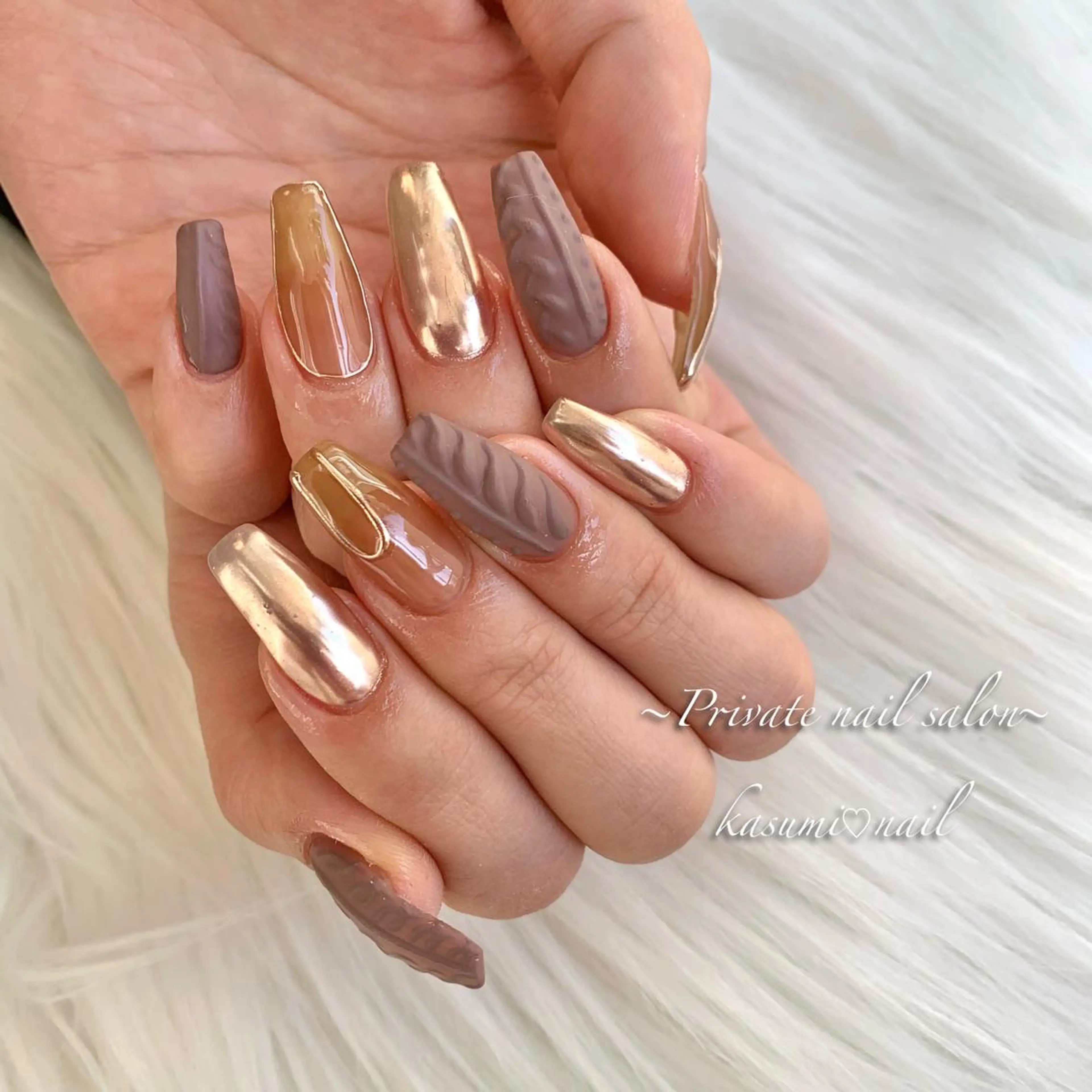 ネイル アートネイル ラメ(グリッター) マグネットネイル ミラーネイル 持ち込み KASUMI♡ Nailのネイルデザイン