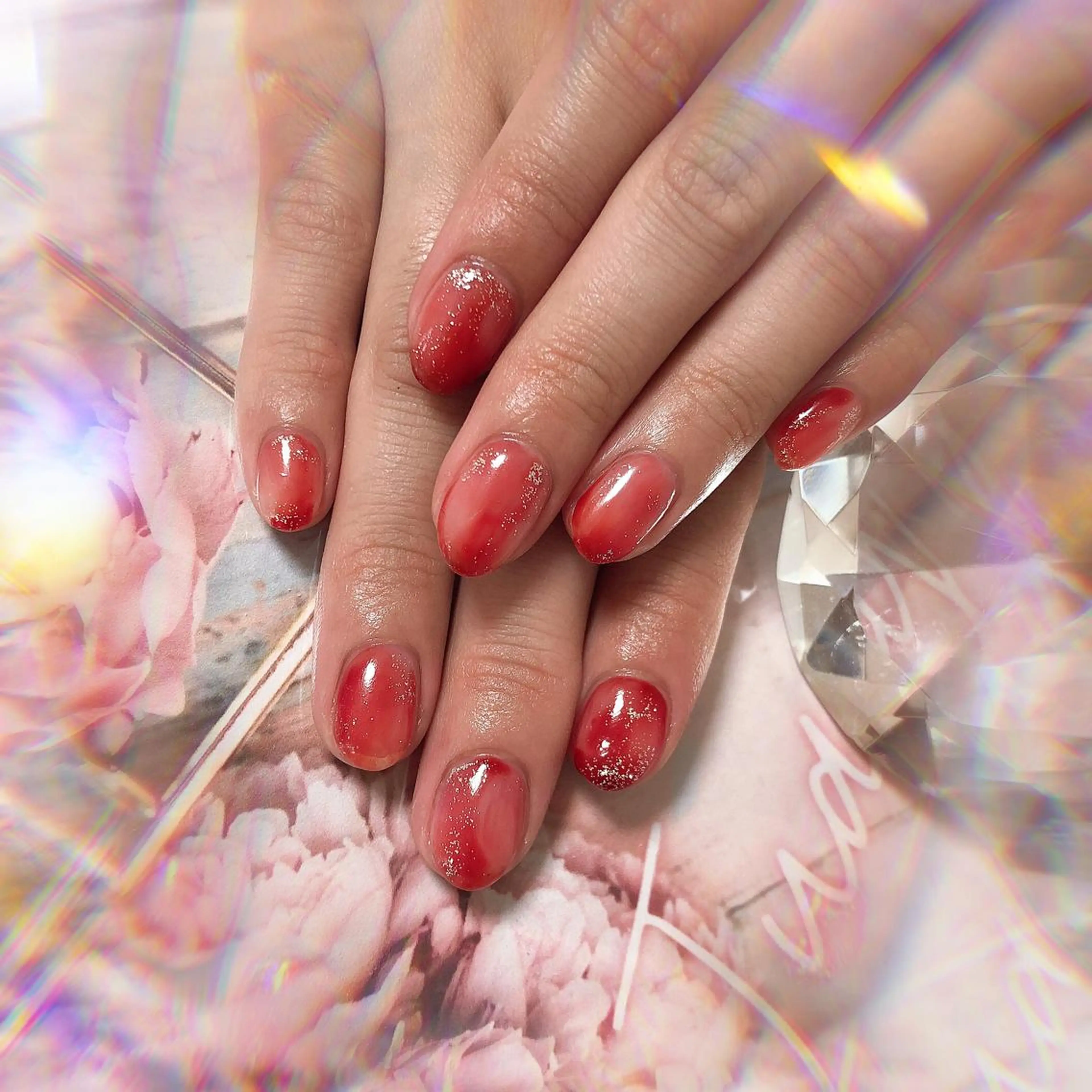 ショート ハンドネイル ハンドケア 💎ビューティサロン 湘南　RIRAN💎のネイルデザイン