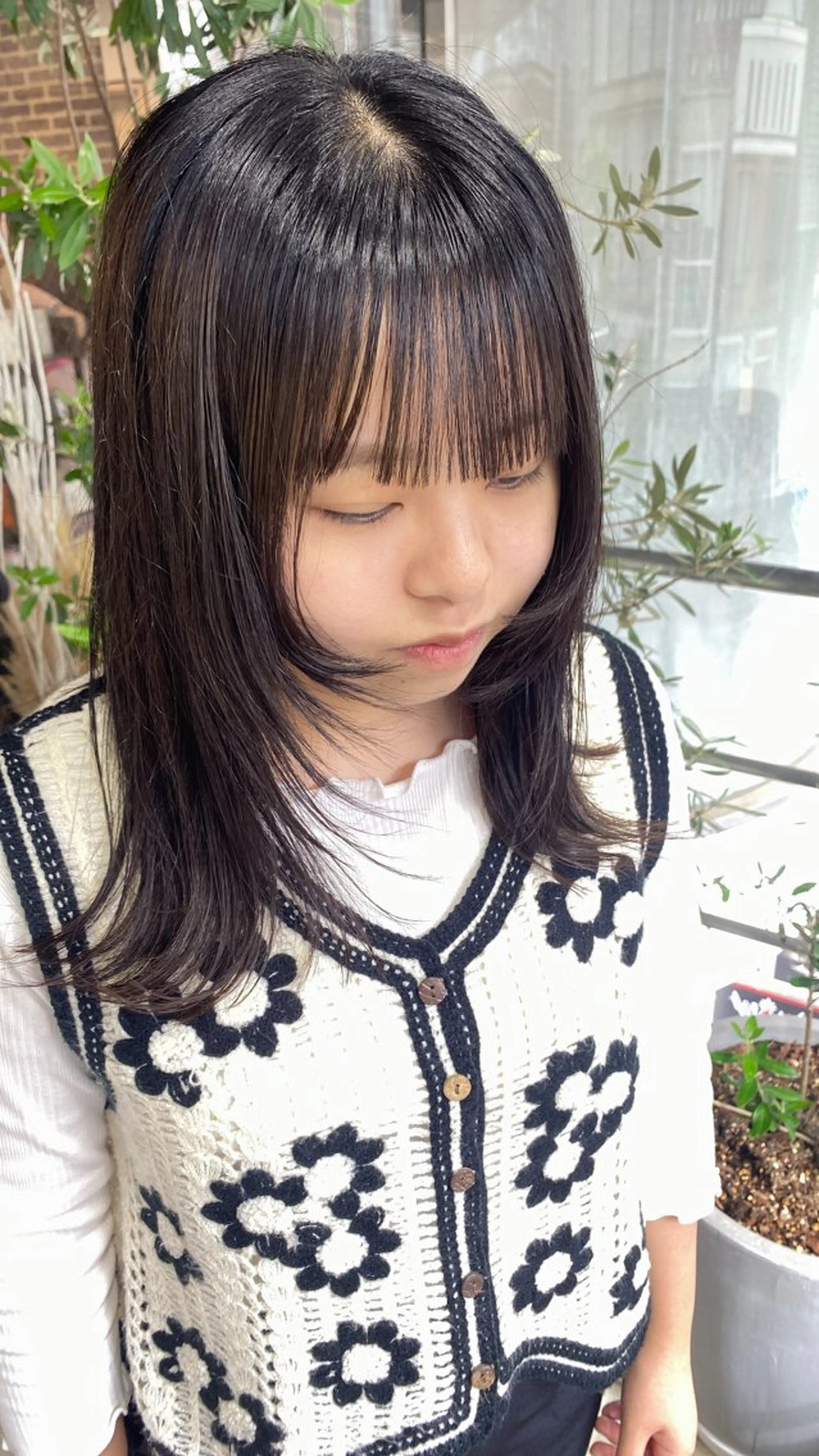 ミディアム 韓国風カラー ボブ ハイライト 髪質改善 韓国風ヘア designcolo r/似合わせNOKAのヘアスタイル