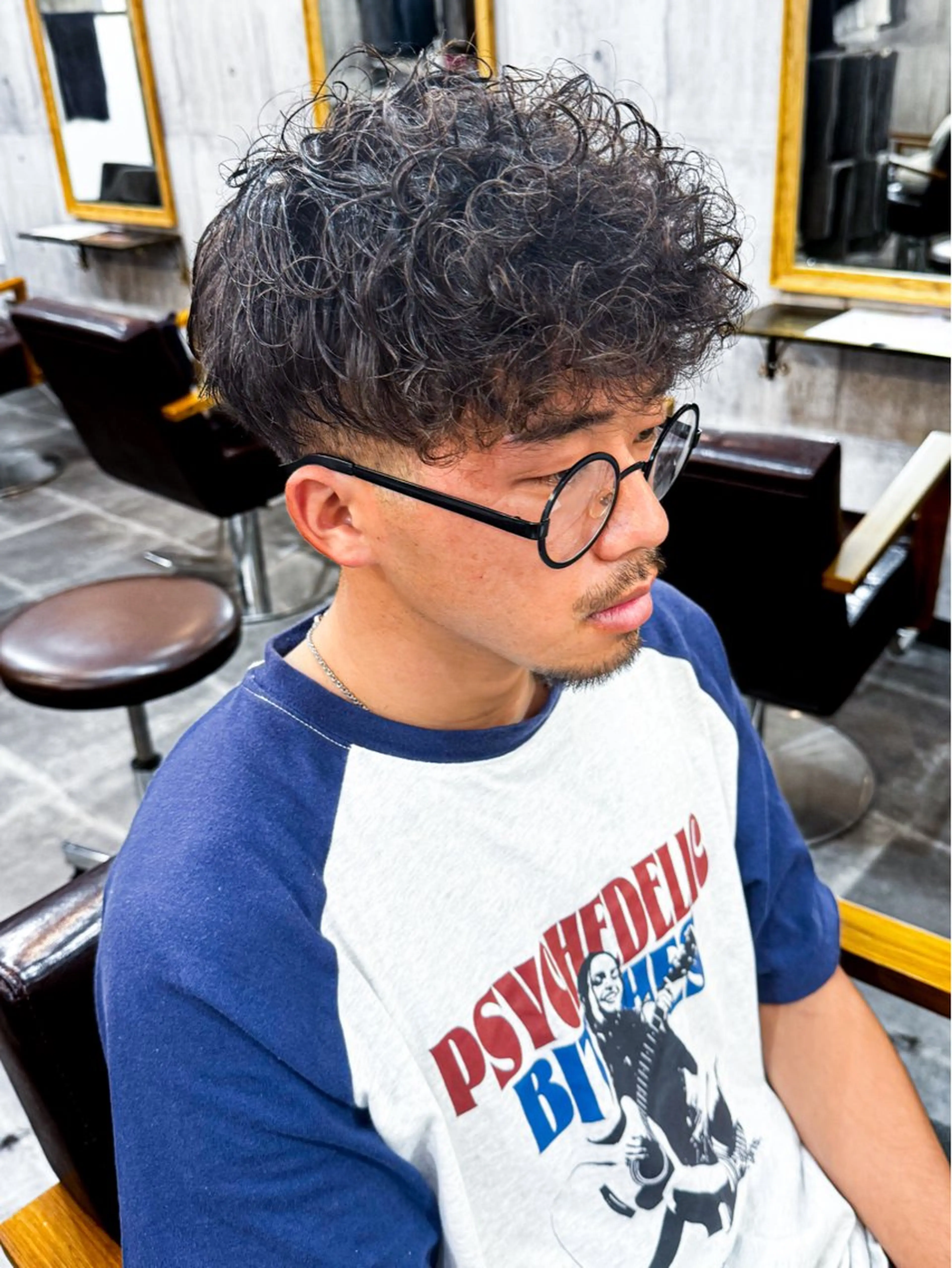 ショート パーマ メンズ カット パーマ amule hair ✂️山本　丈則✂️のヘアスタイル
