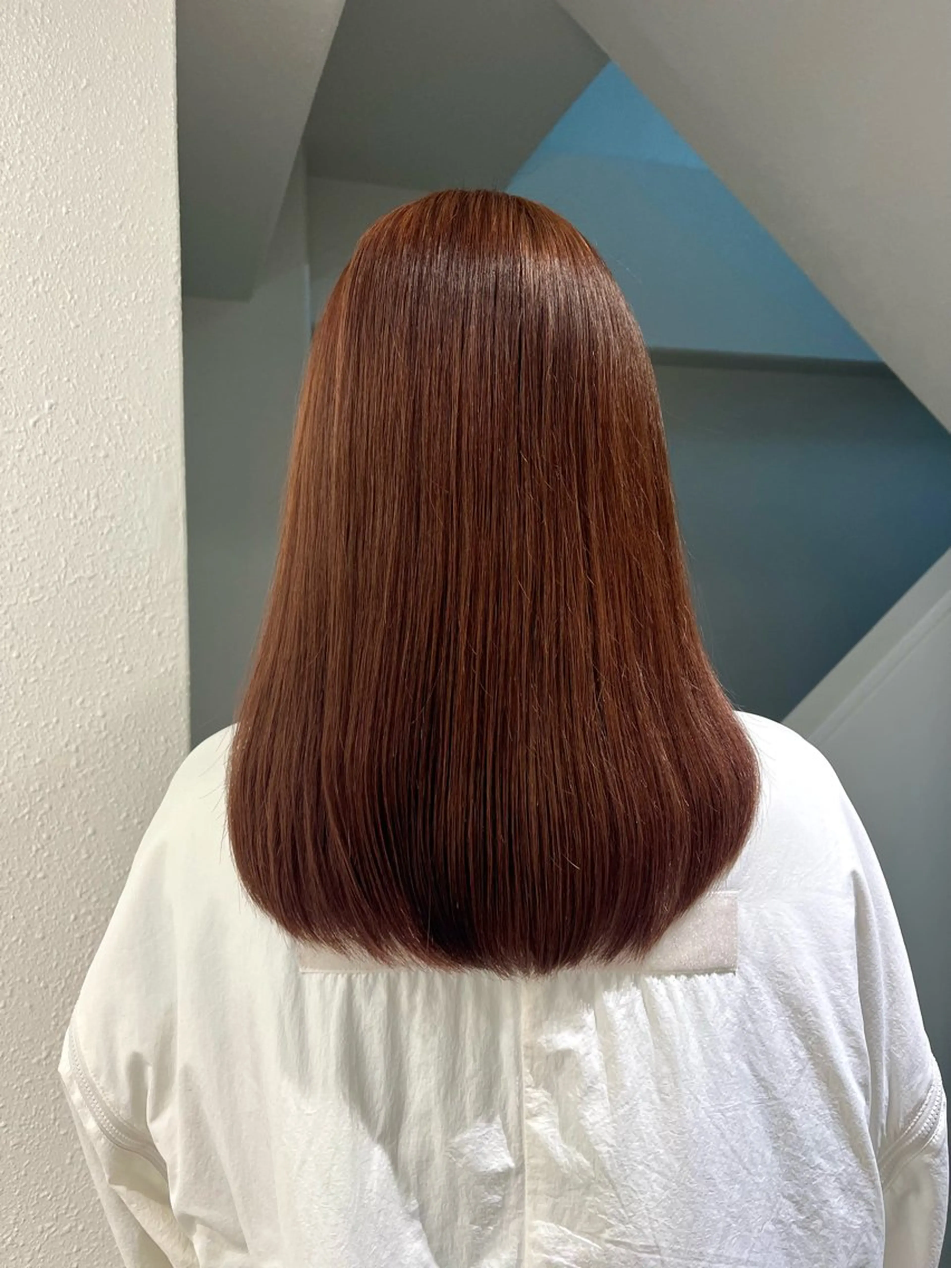 ロング カラー ヘアカラー トリートメント 切りっぱなしボブ ×暖色🌷江梨🍎のヘアスタイル