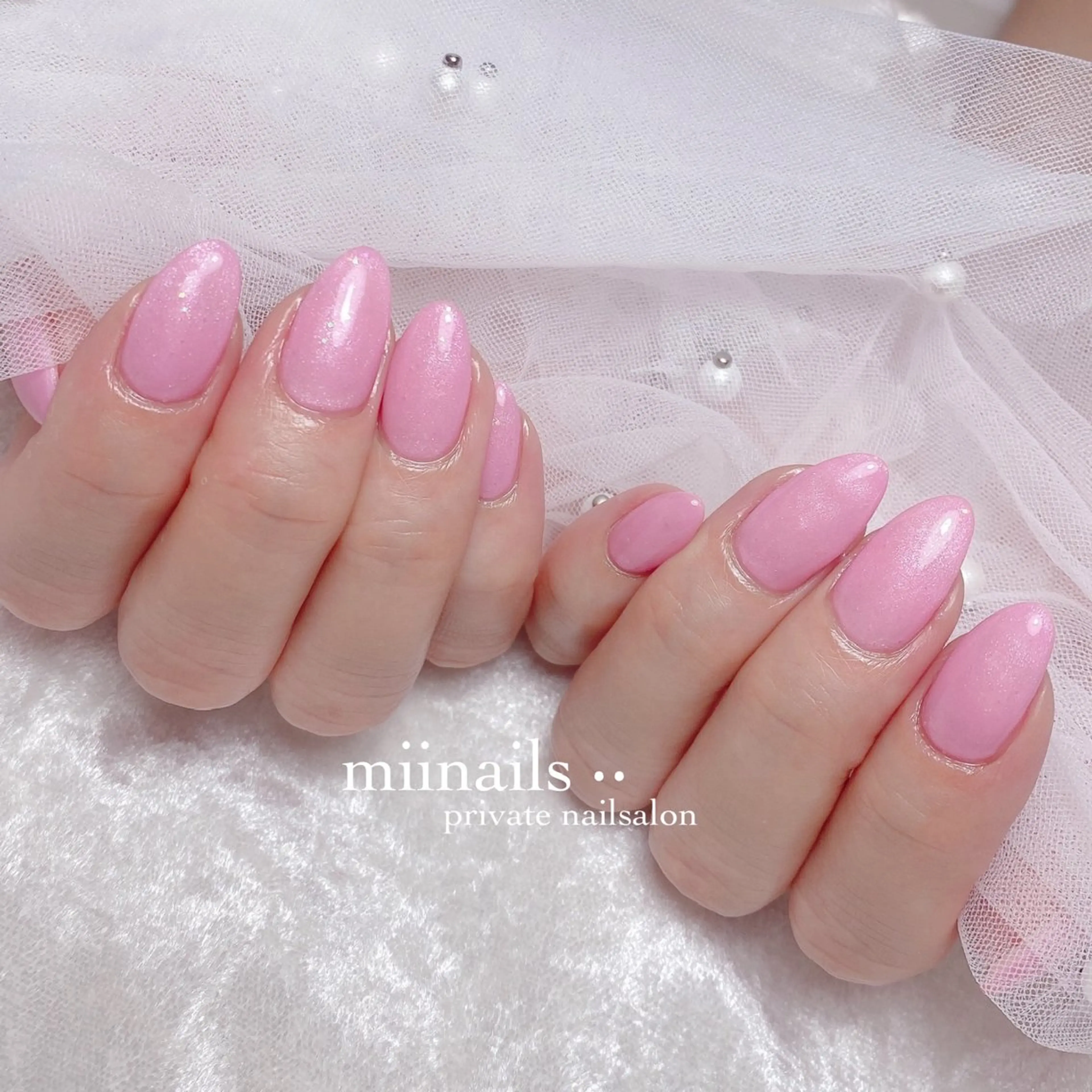 ネイル フレンチネイル 韓国ネイル ワンホンネイル ハンドネイル nailsalon miinailsのネイルデザイン