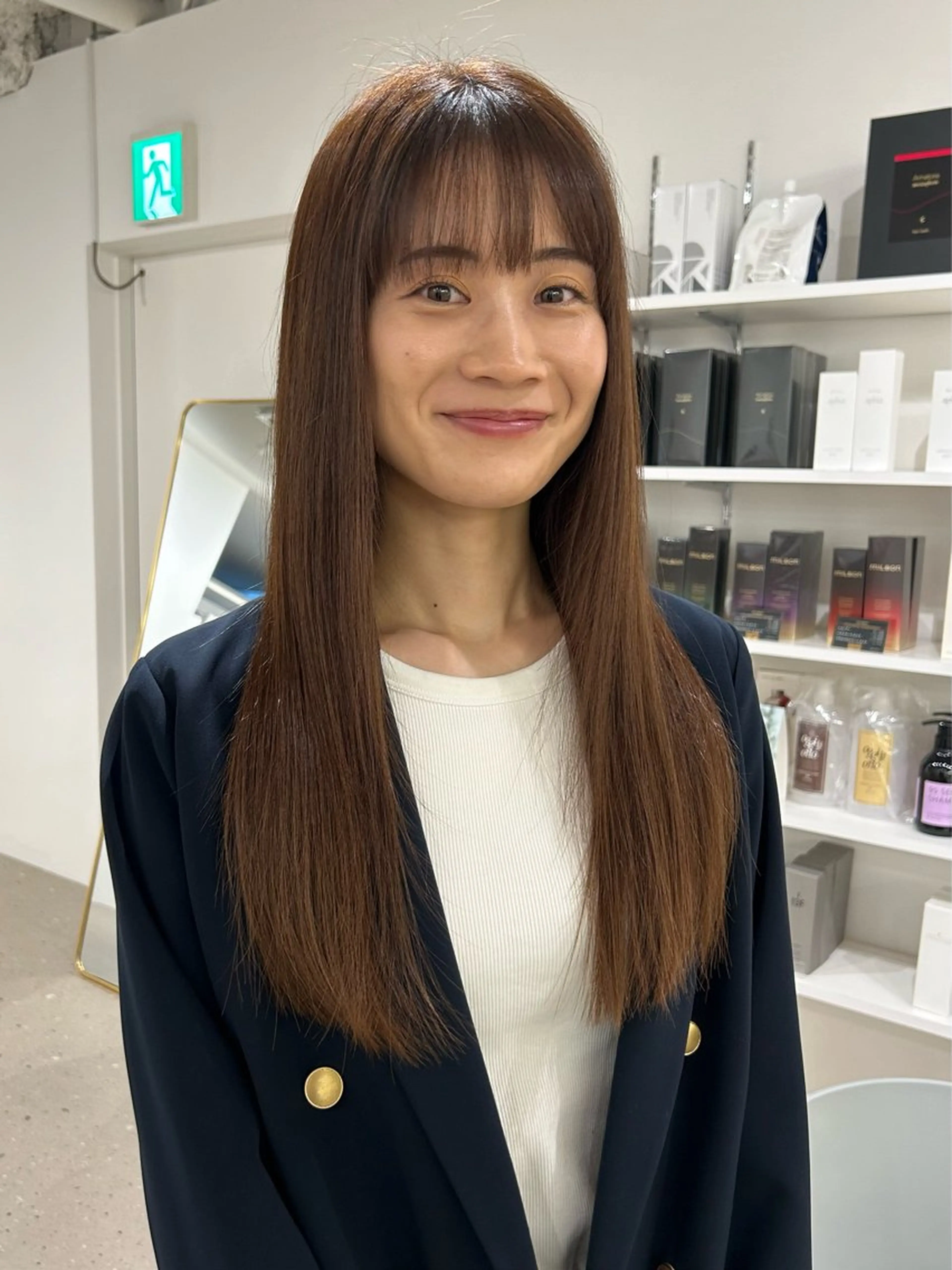 ロング 髪質改善 縮毛矯正 小西 瑞穂のヘアスタイル