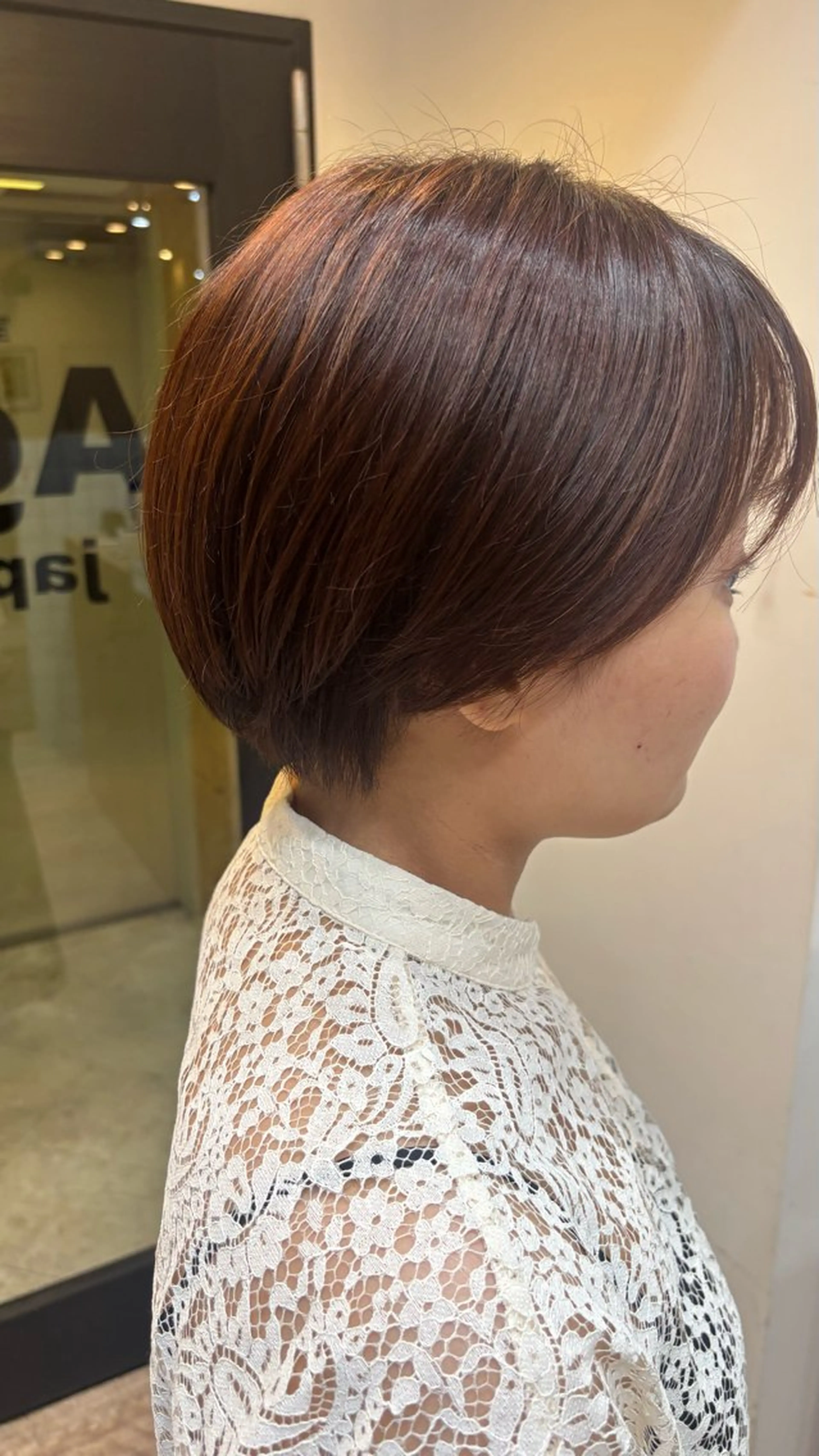 ショート カット ヘアカラー ヒグチ ハルナのヘアスタイル