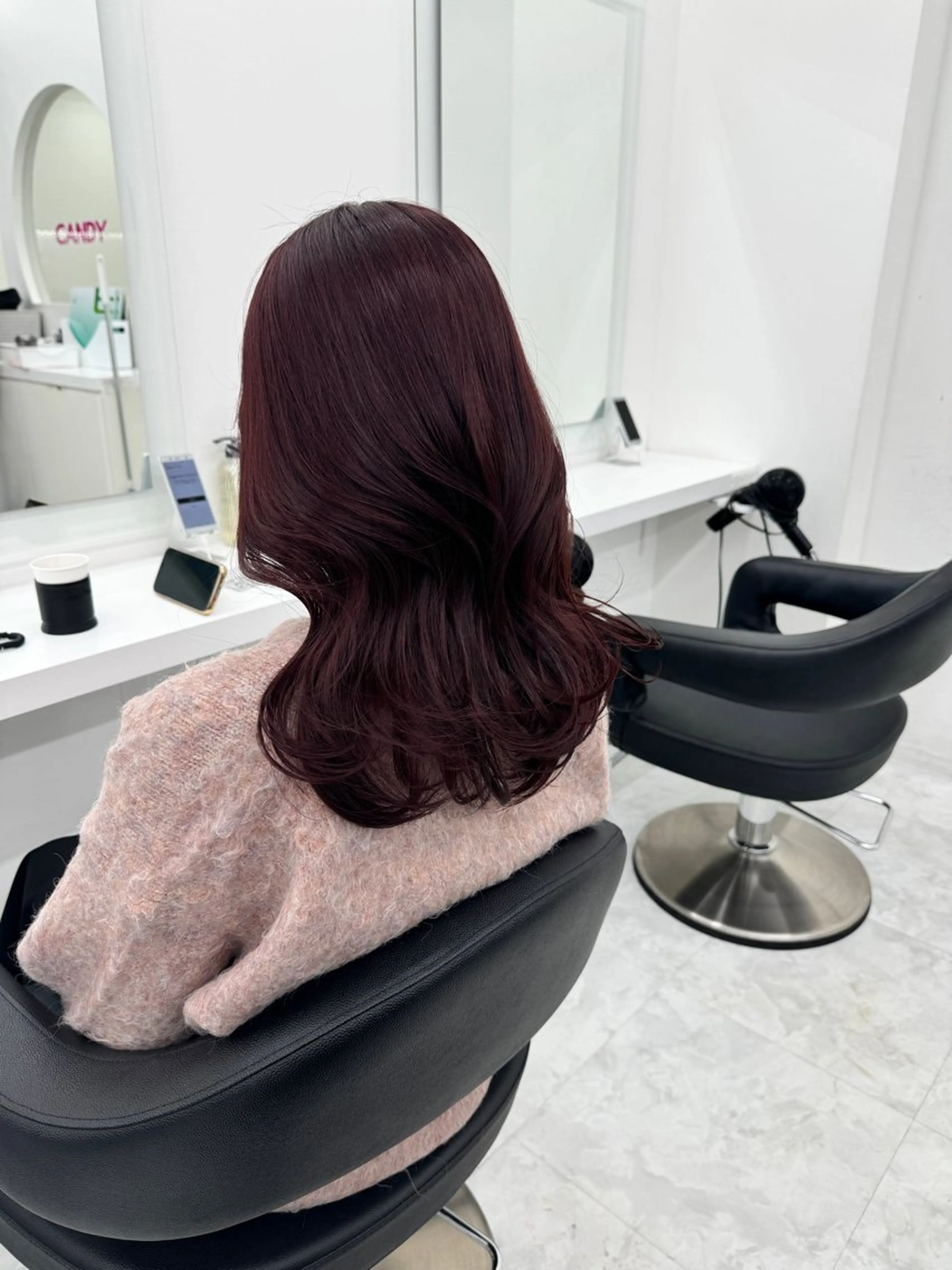セミロング カラー ヘアカラー ヘッドスパ ヘアセット 💖透明感カラー＆暗 髪専門💖Akariのヘアスタイル