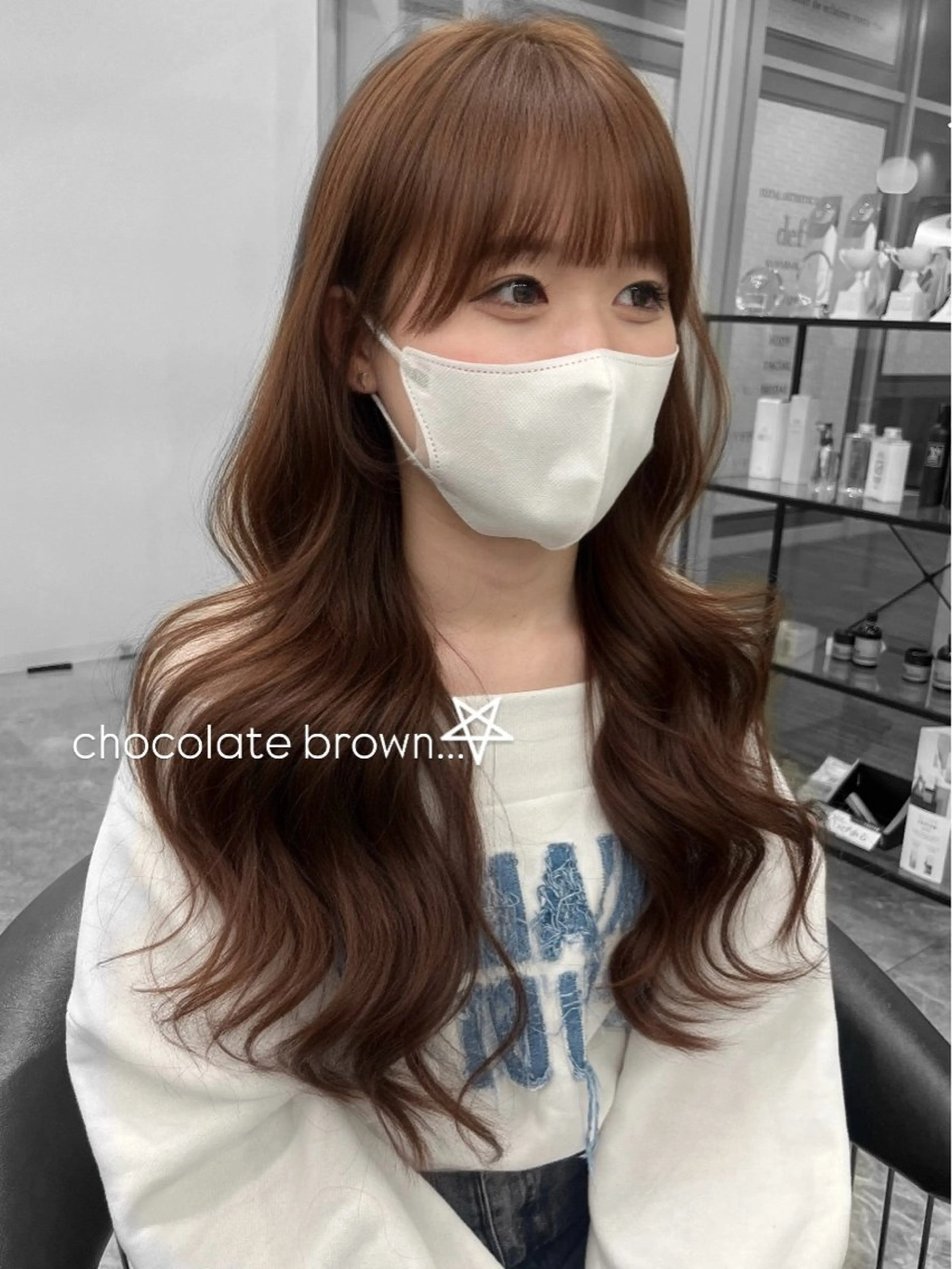 カラー ヘアカラー トリートメント 透明感カラー／河原町 ／𝗆𝖺𝗈 ✩⡱のヘアスタイル