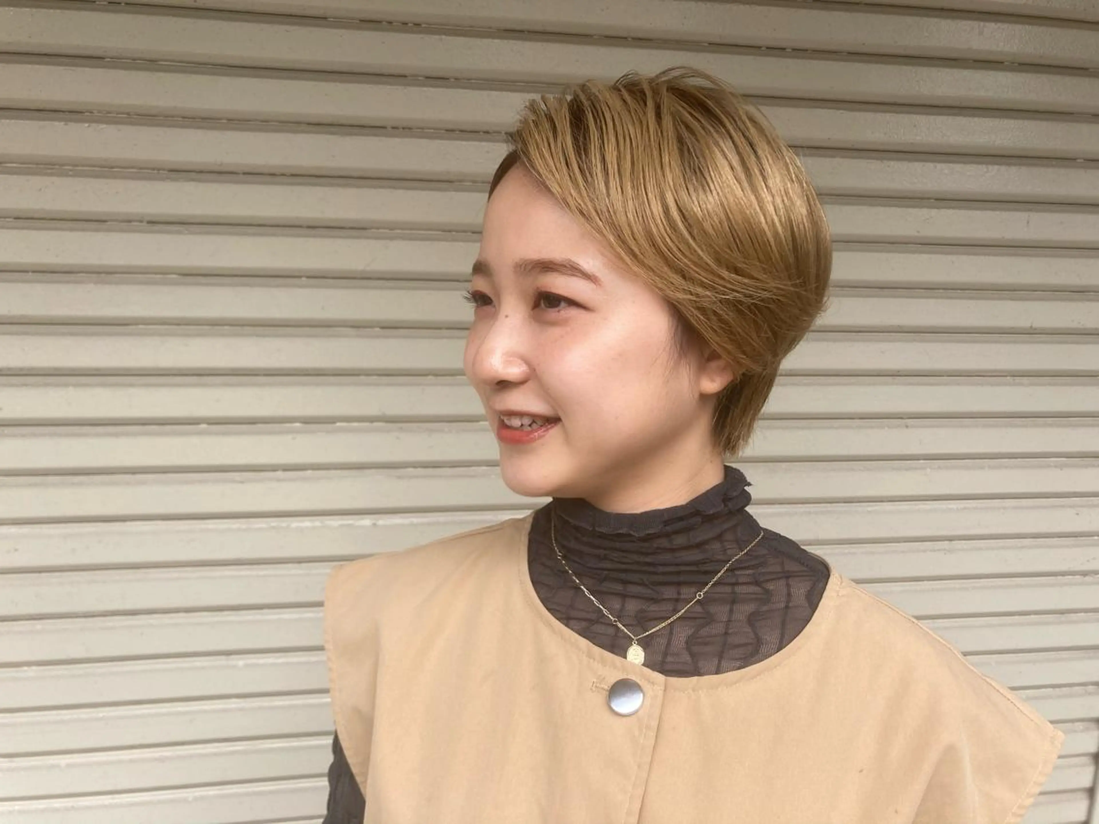 ショート ボブ ハイライト 姫カット おくれ毛 ✂︎岡根 京花✂︎のヘアスタイル