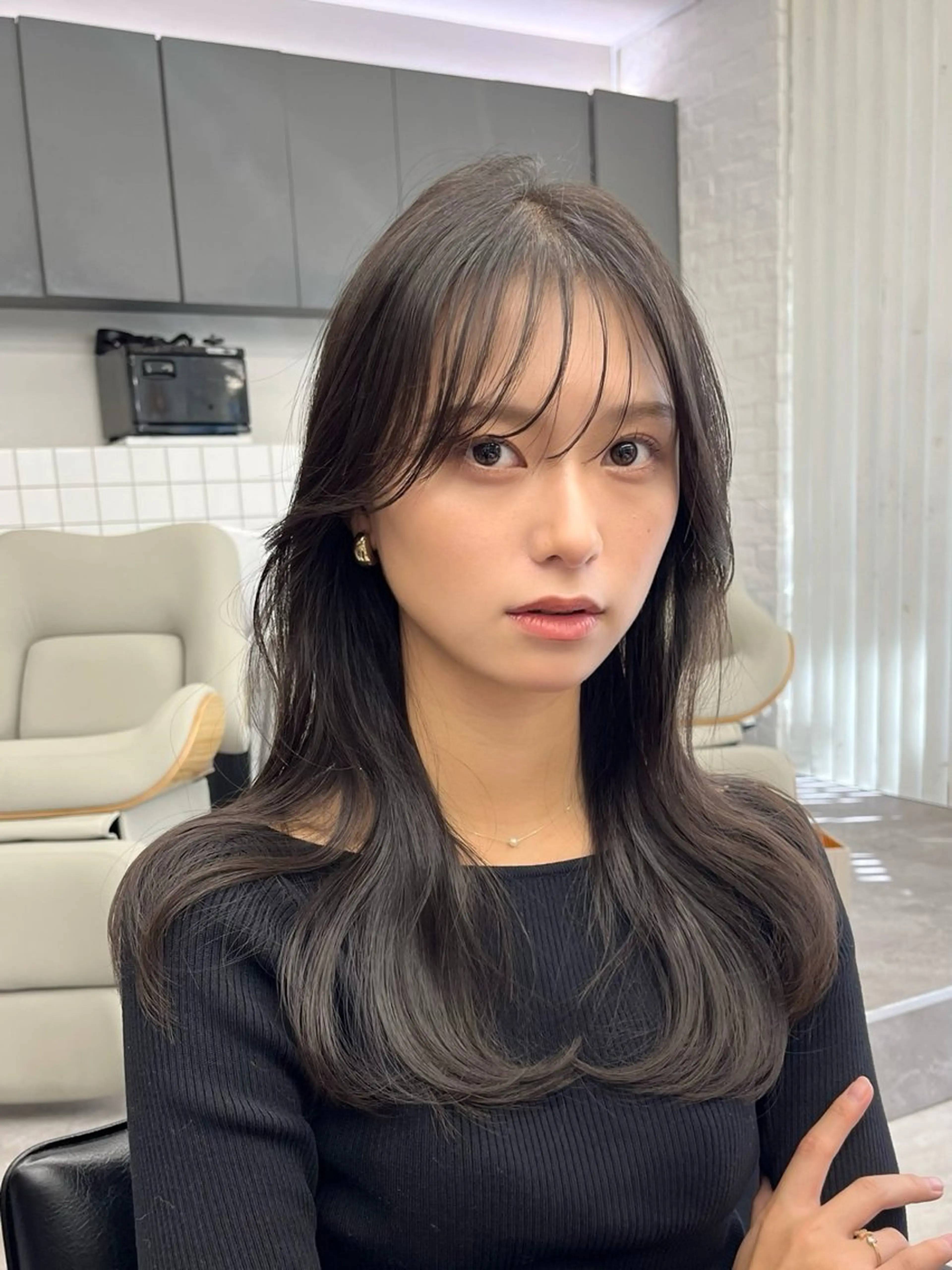 セミロング カラー パーマ ヘアアレンジ メンズ メンズ韓国風 くびれヘア 韓国風ヘア レイヤーカット 韓国ヘア×顔まわり 🇰🇷和知拓郎のヘアスタイル
