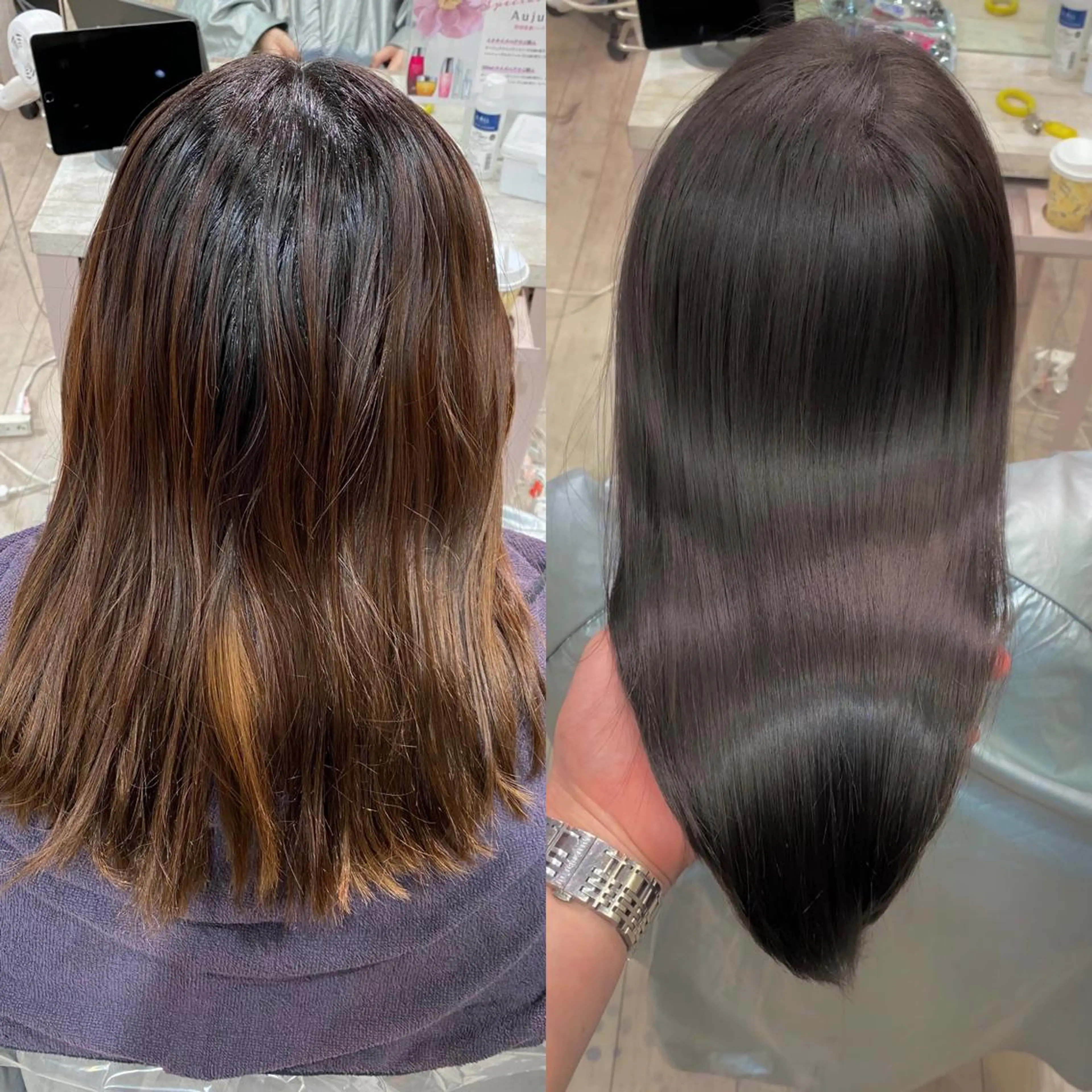 ロング カラー On所属・顔まわりカット🌟 くびれヘア/寺門遥輝のヘアスタイル