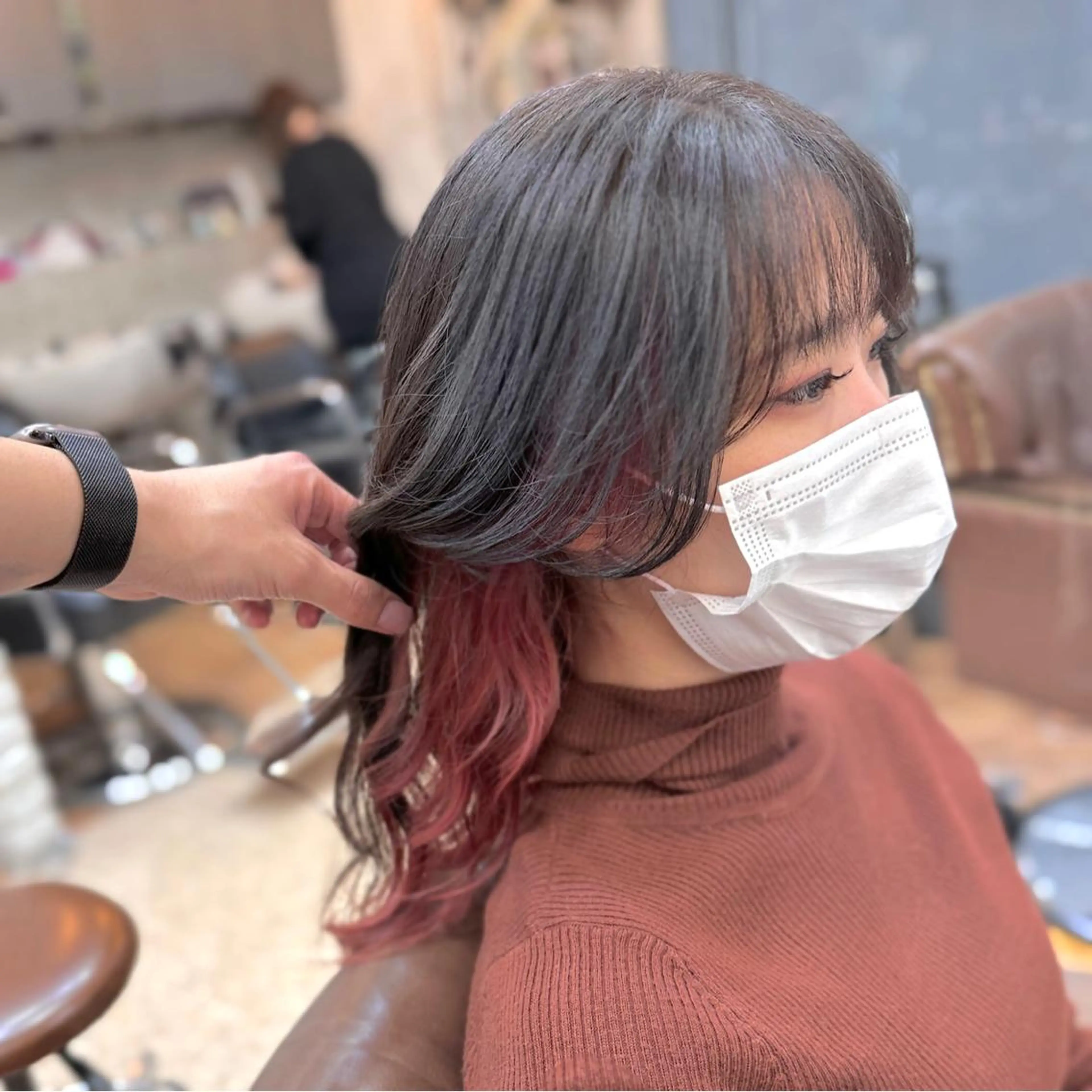 セミロング メンズパーマ 本多のヘアスタイル