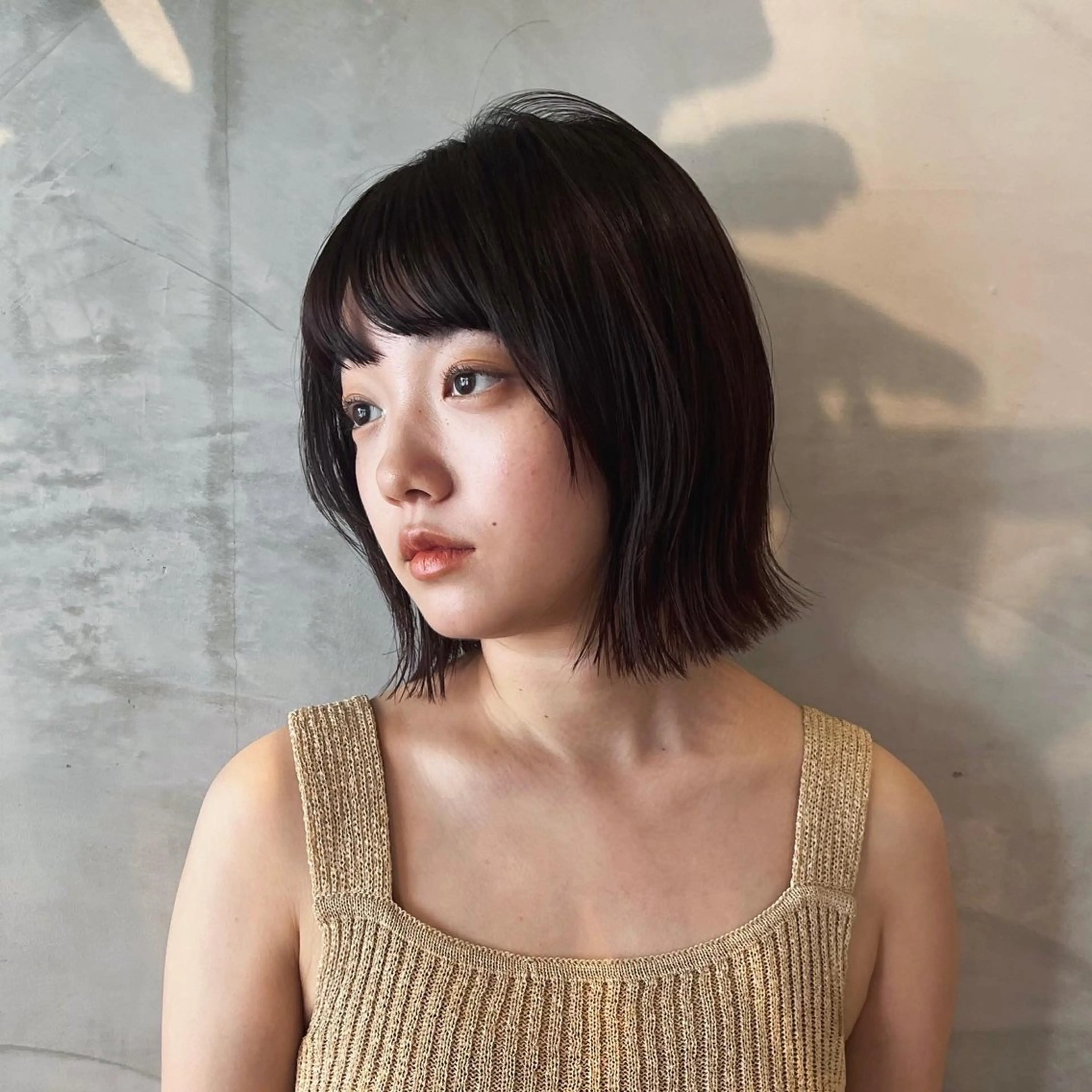 ミディアム ボブ レイヤーカット くぎお けんじのヘアスタイル