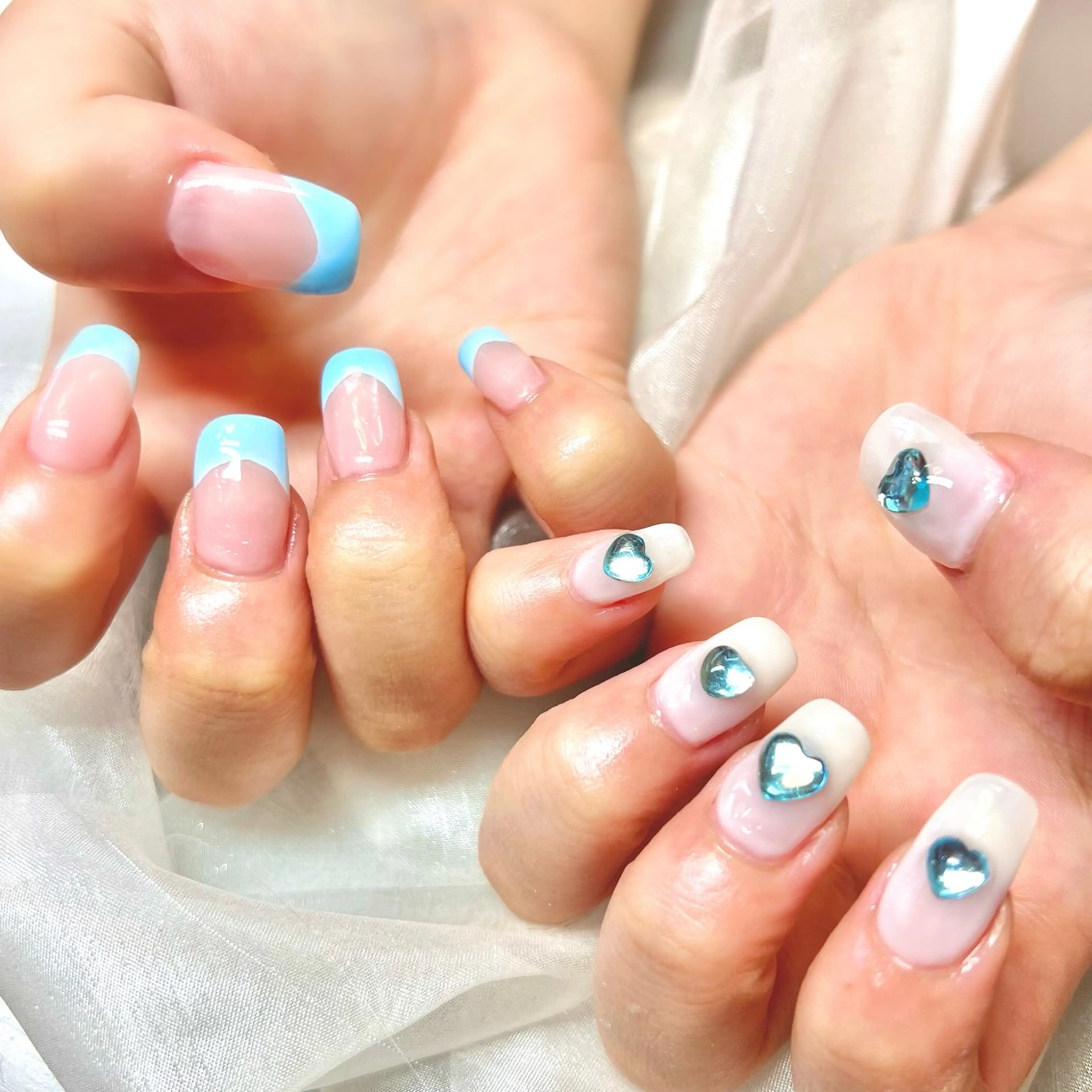 ネイル アートネイル オーロラネイル ジェルネイル 韓国ネイル ロングネイル ハンドネイル clover nailのネイルデザイン