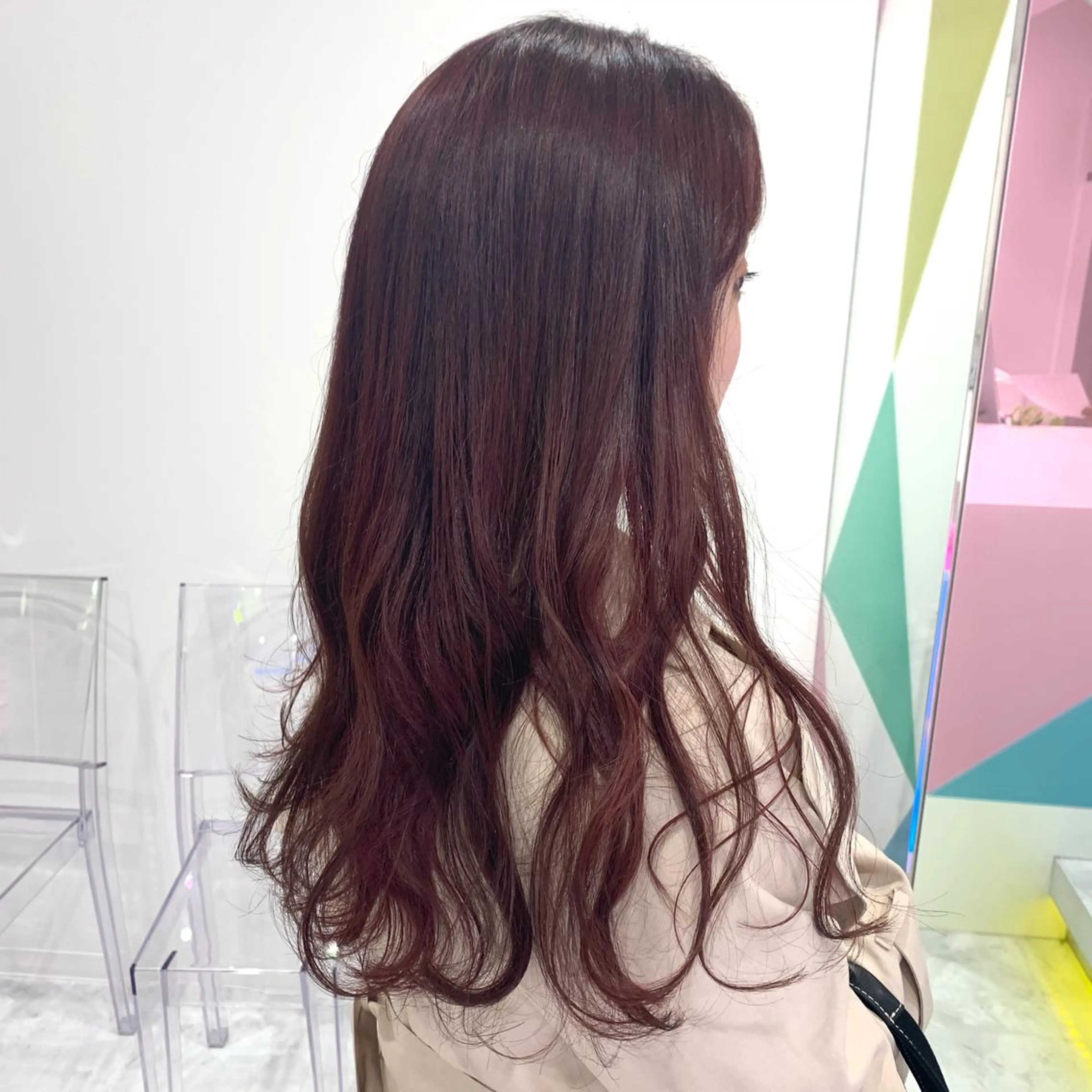 セミロング カラー ヘアアレンジ GO TODAY SHAiRE SALON  原宿verno店所属・完全💗マンツーマン marinのヘアスタイル