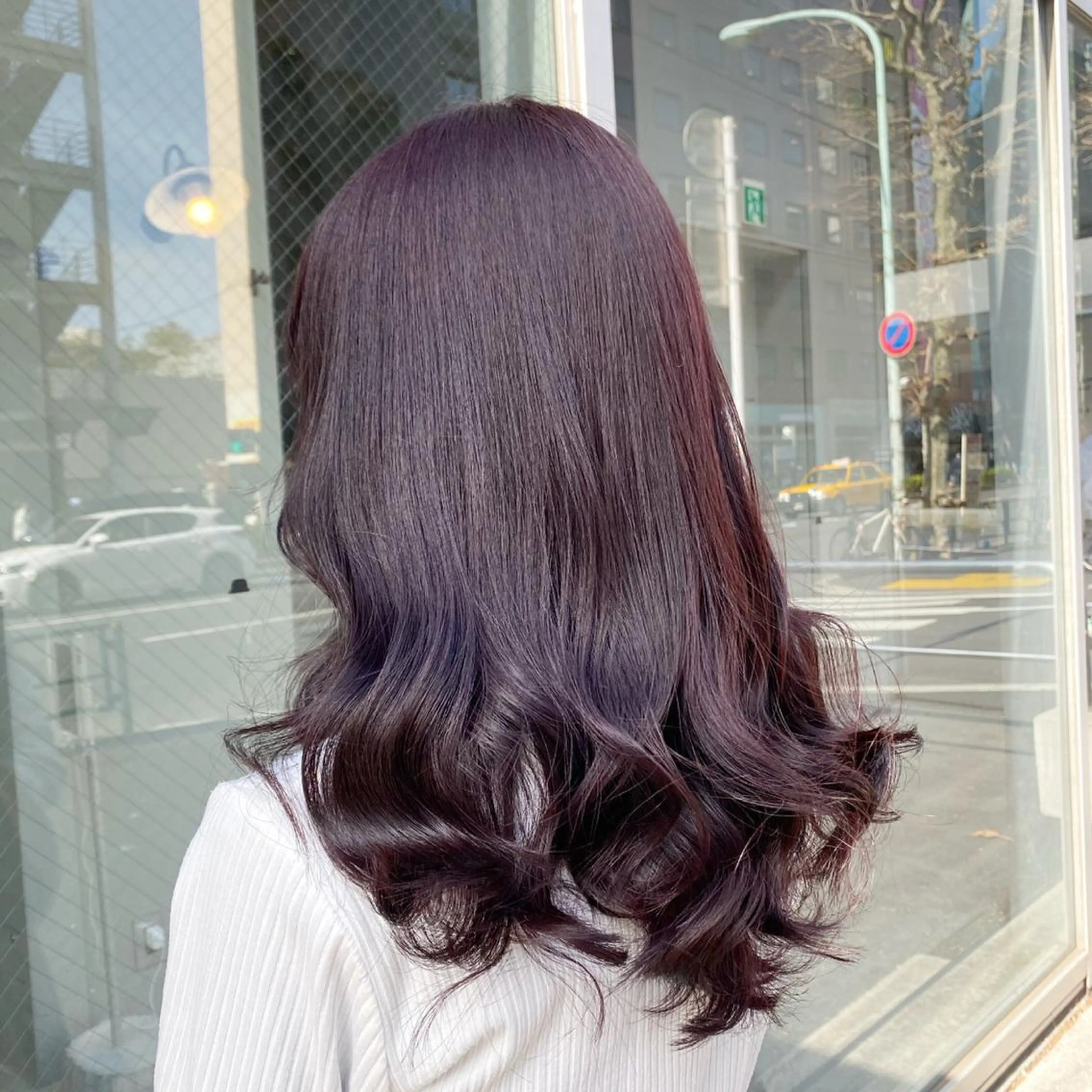 セミロング カラー ヘアアレンジ キッズ ピンクカラー 色気ある大人カラー /ブリーチなしのヘアスタイル