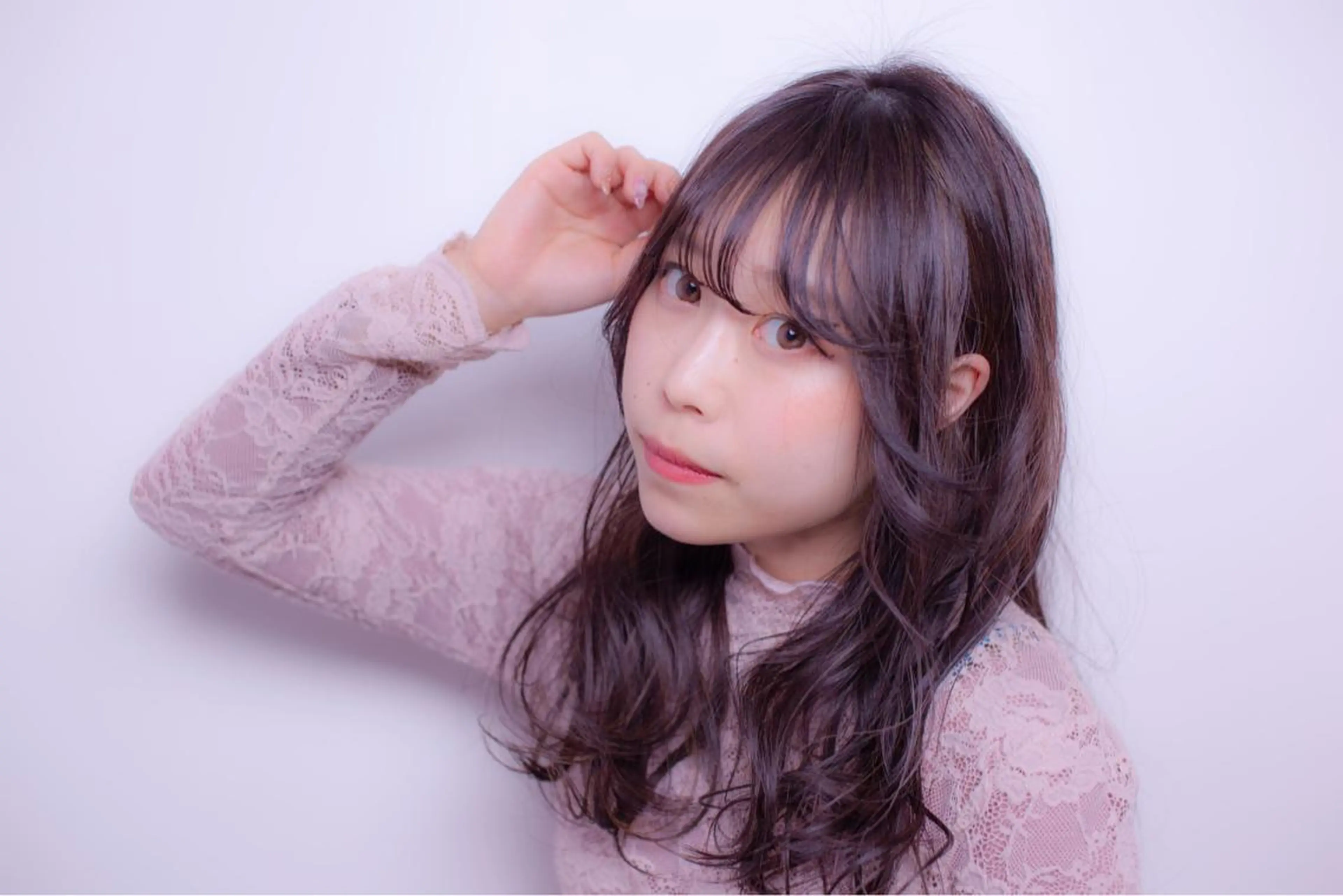 セミロング カラー 横山 直輝のヘアスタイル