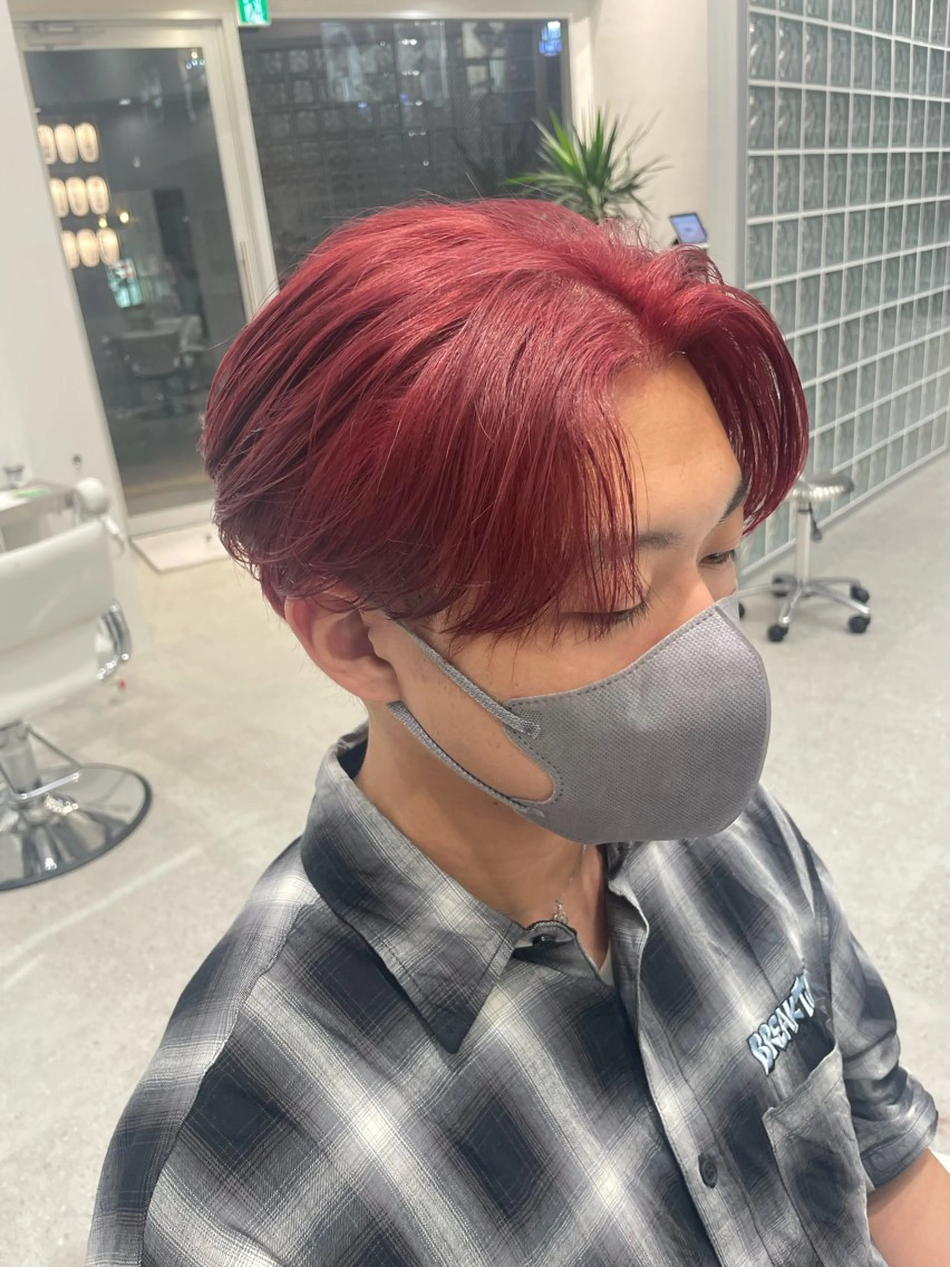 ショート カラー メンズ レッドカラー ヘアカラー トリートメント カットモデル募集✂️ hikaruのヘアスタイル