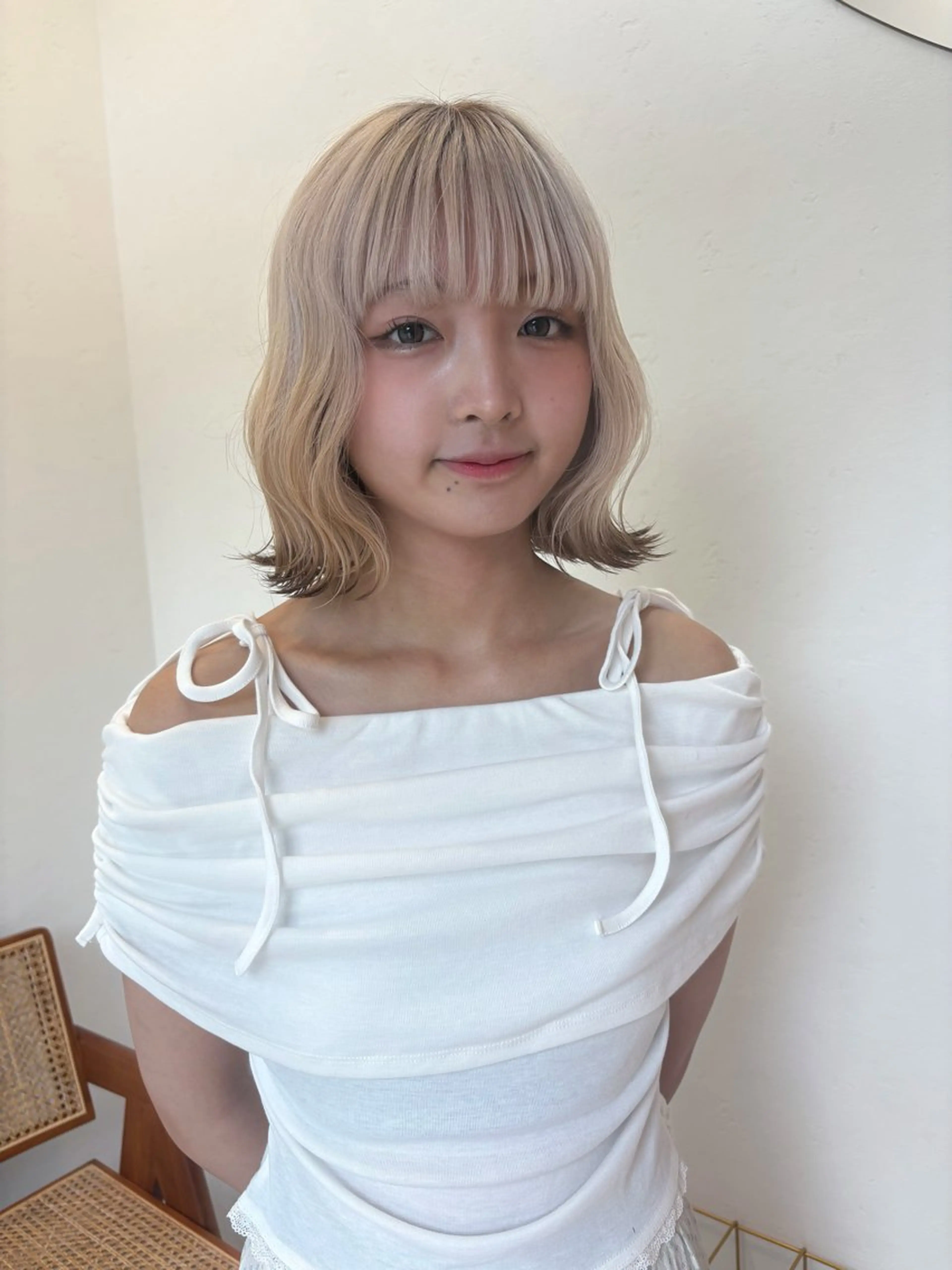 ショート カラー カット ヘアカラー トリートメント ひなた 艶カラー/渋谷のヘアスタイル