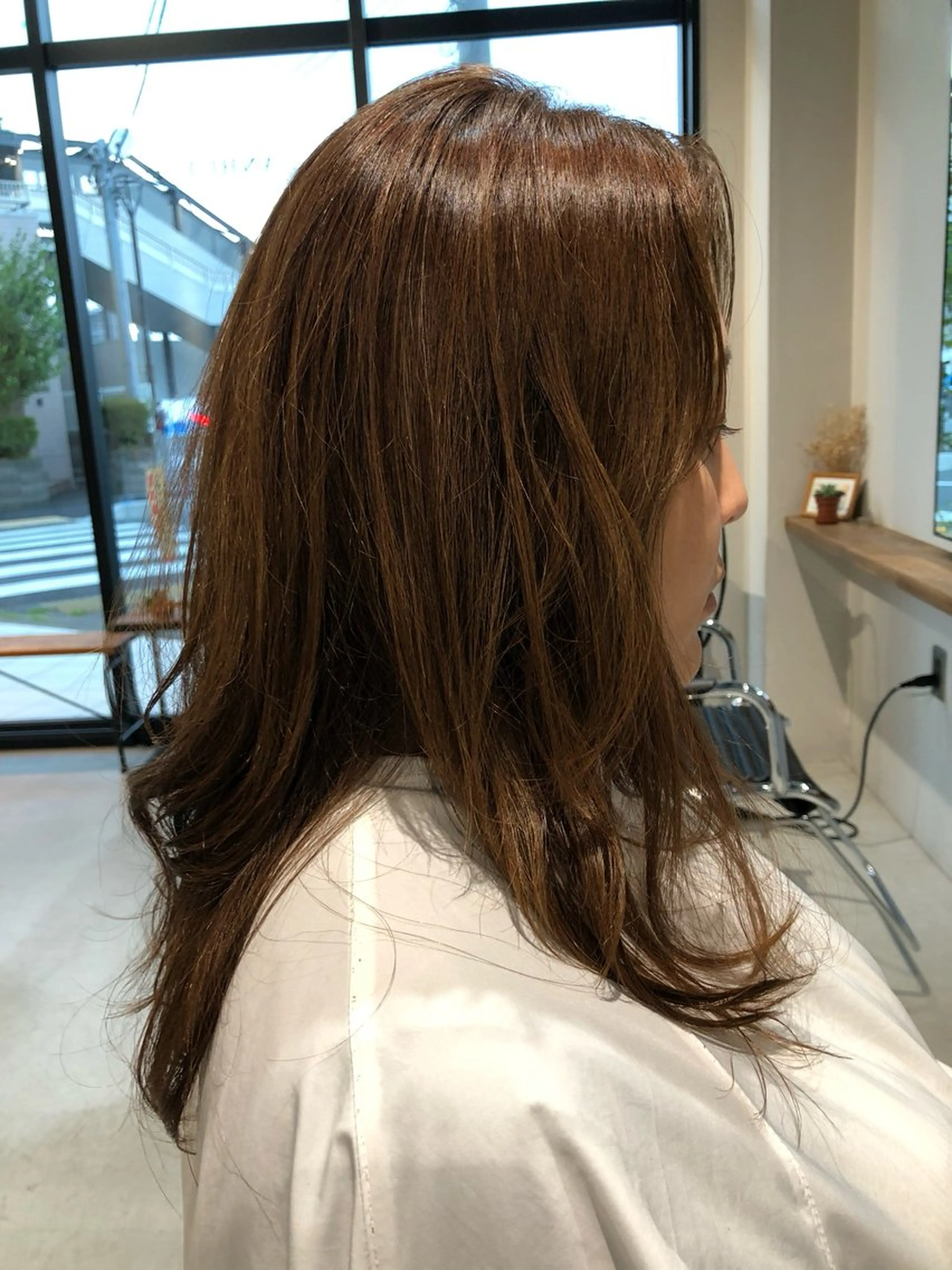 カラー ベージュカラー グレージュ オリーブベージュ 竹内 えりこのヘアスタイル