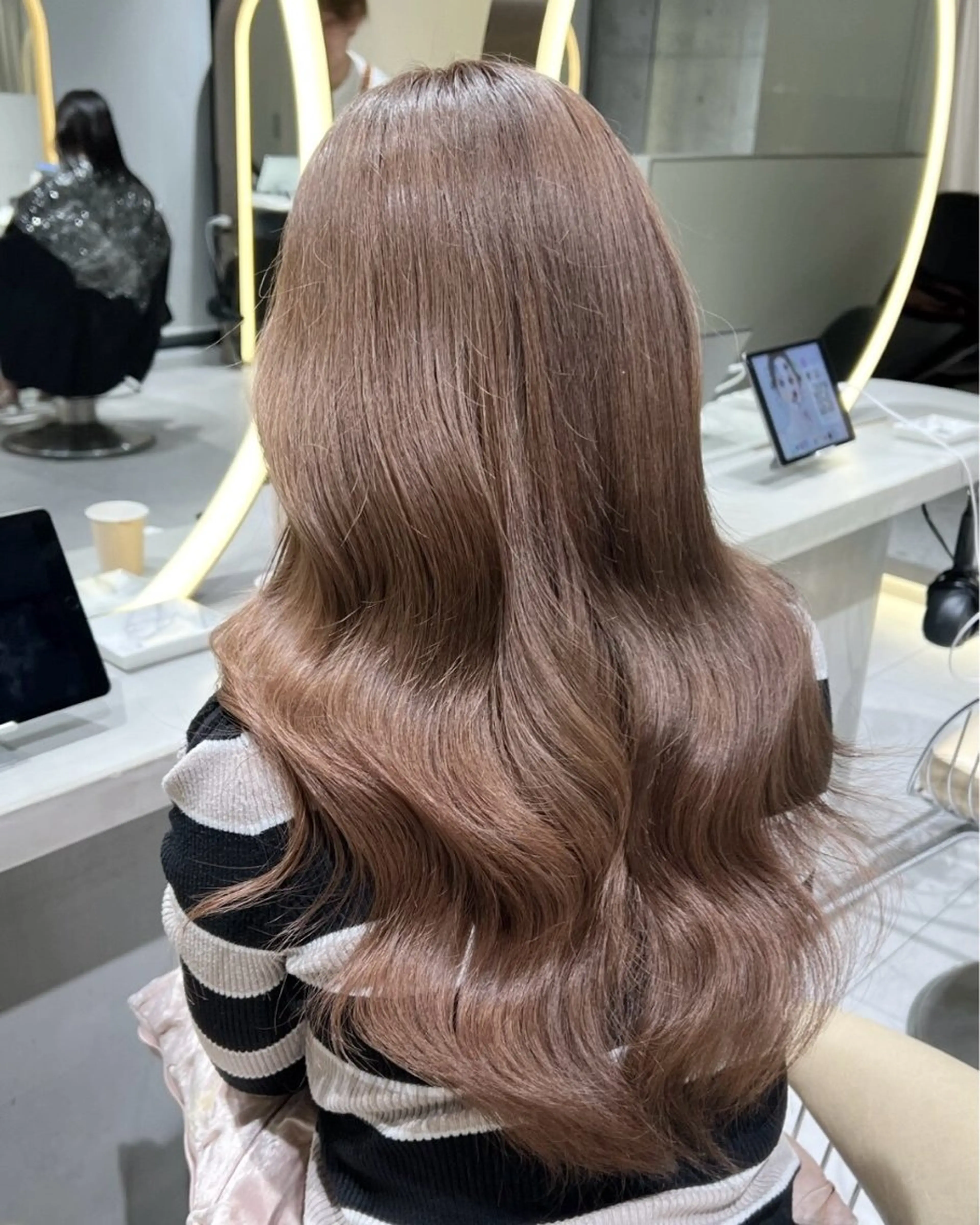 ロング カラー ヘアカラー トリートメント 韓国ヘア×髪質改善 サロンmareのヘアスタイル