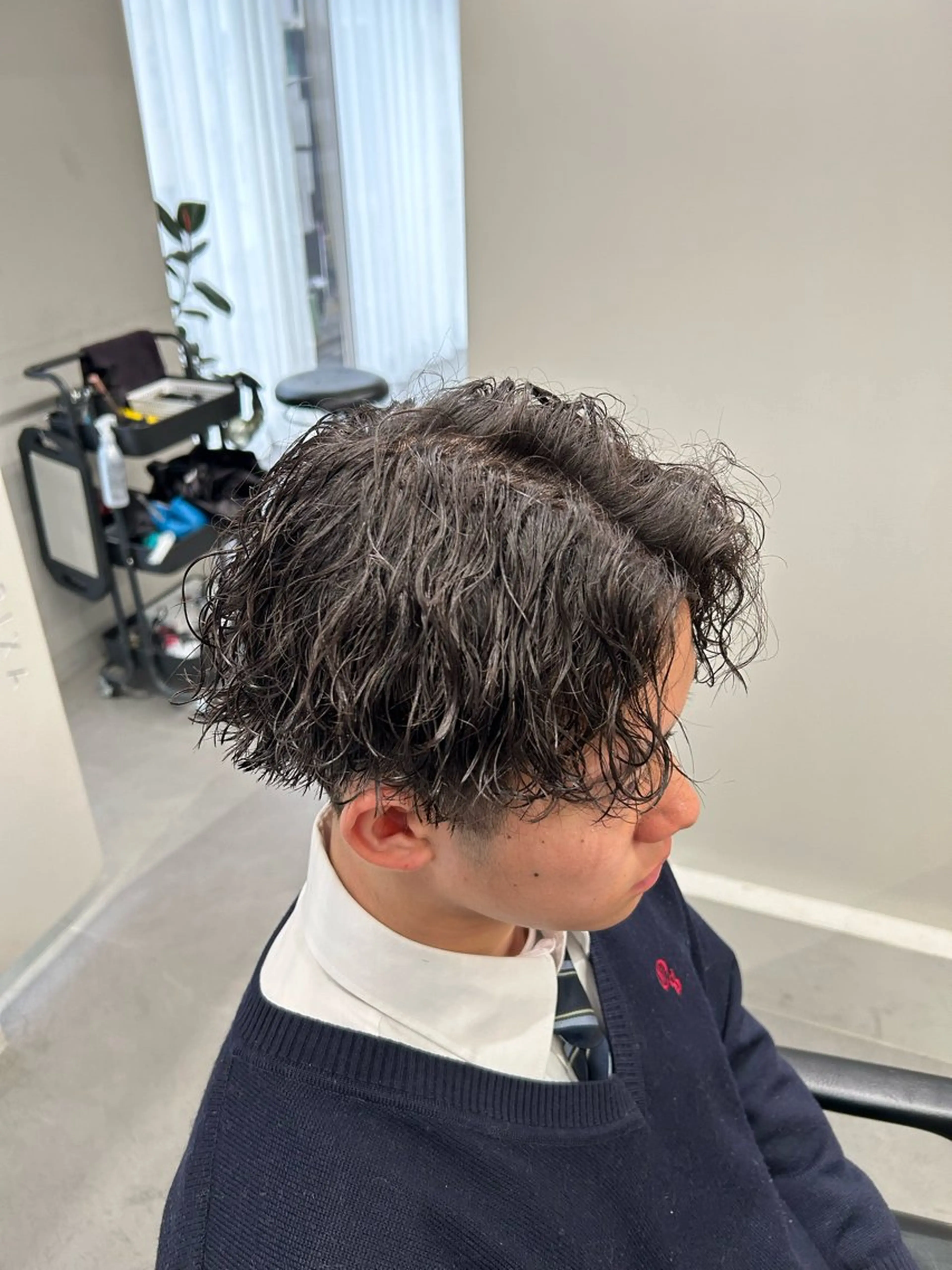 ショート パーマ メンズ メンズパーマ カット ヘアカラー パーマ ヘアセット 立川メンズパーマ職人 小泉文人のヘアスタイル