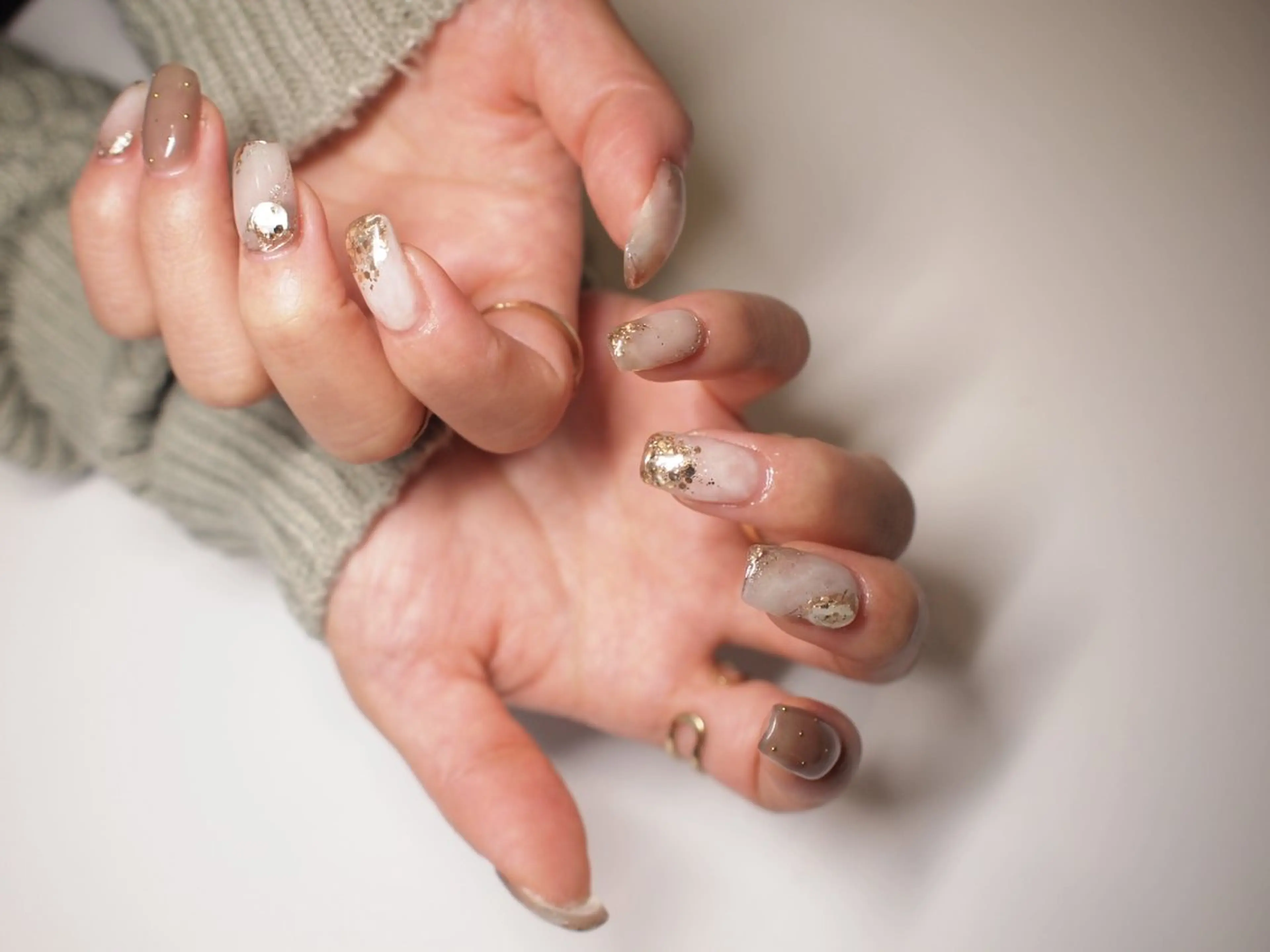 ネイル アートネイル ミラーネイル ニュアンスネイル 【ＯＲＧＡＮ】 nailのネイルデザイン