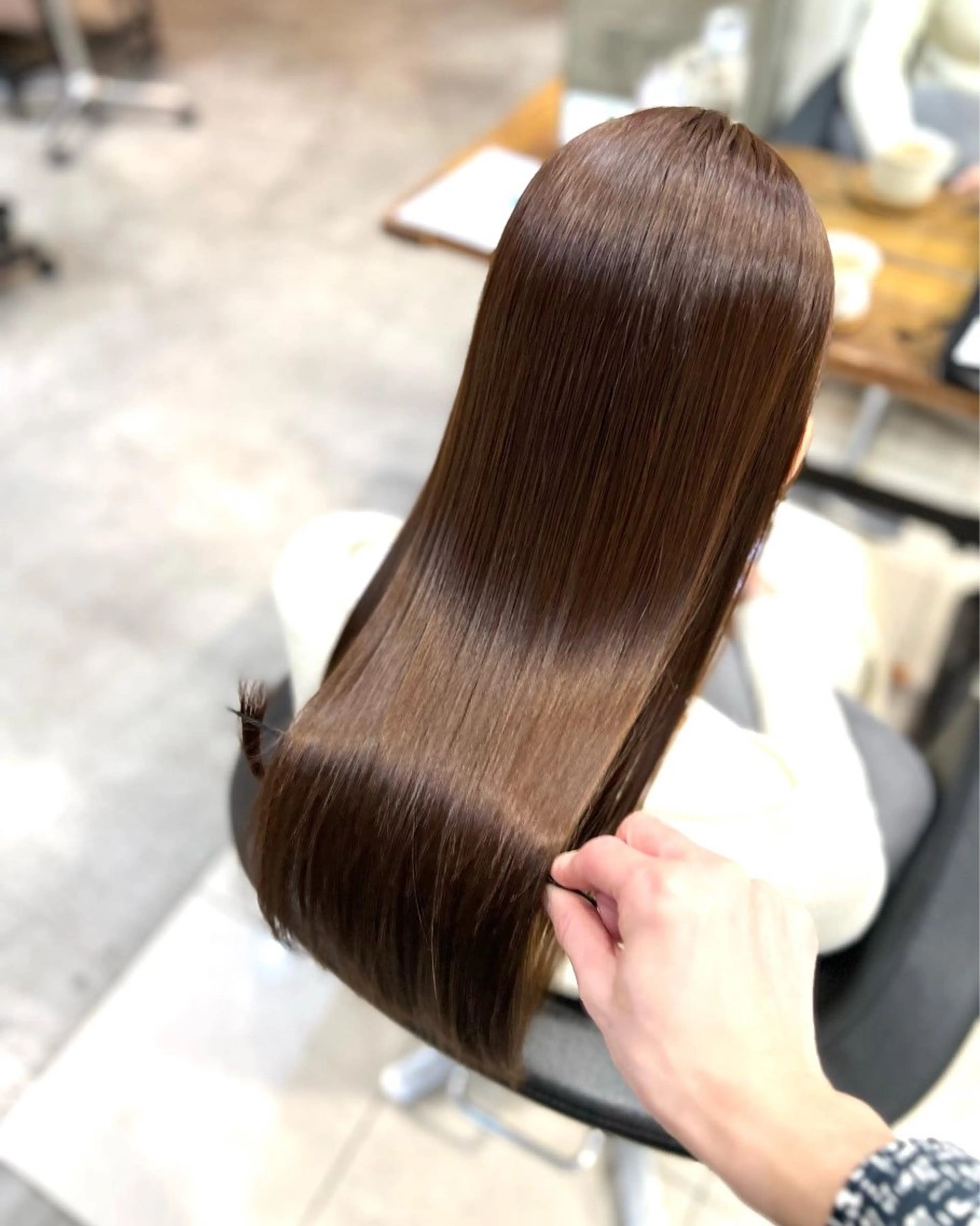 ロング パーマ 髪質改善 縮毛矯正 酸性ストレート ストレートパーマ 縮毛矯正 GO TODAY 原宿本店所属・🎁再現性を大事に /DAIKIのヘアスタイル