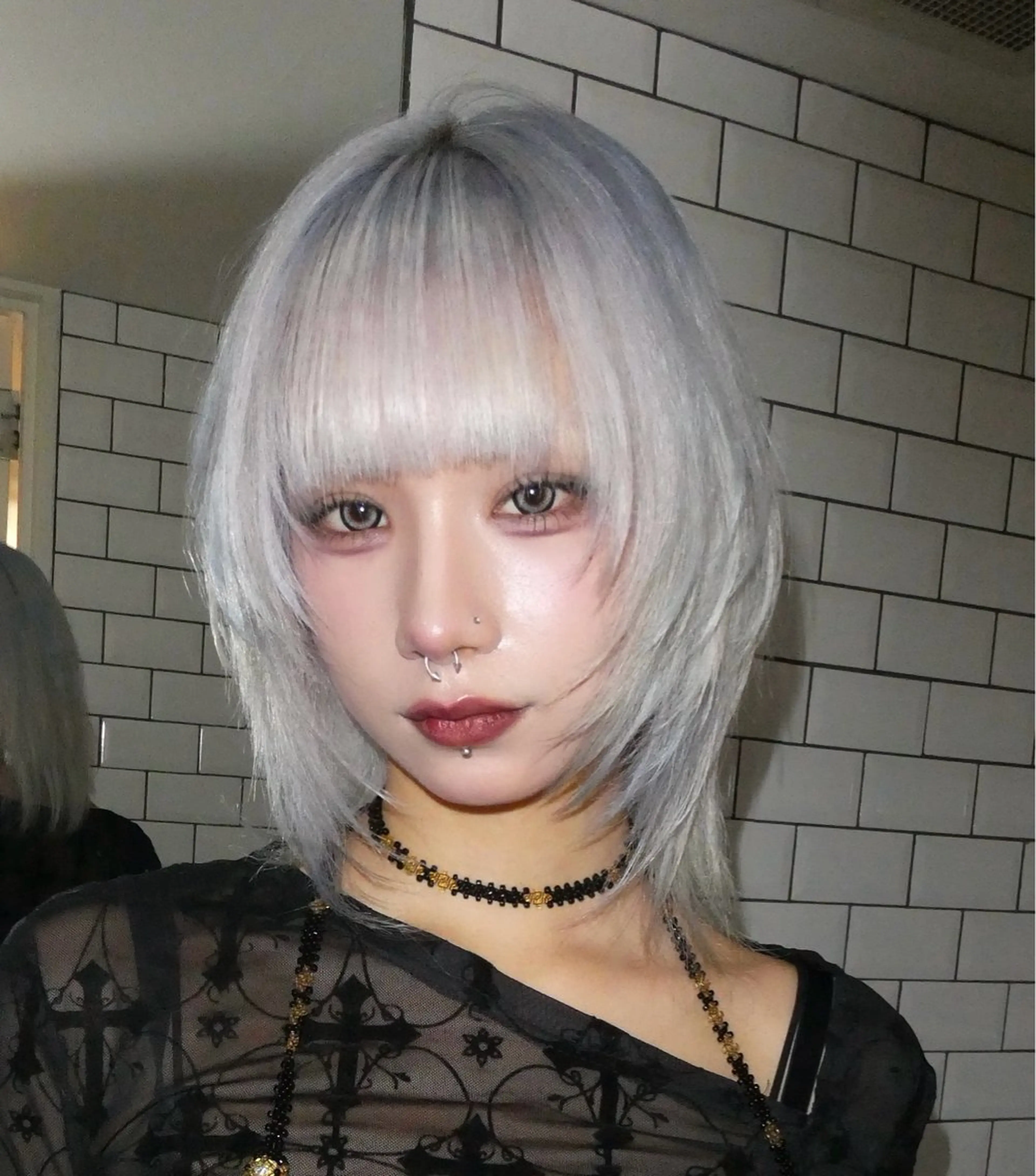 セミロング カラー ヘアカラー こだわりハイトーン/ ケアブリーチ/岸のヘアスタイル