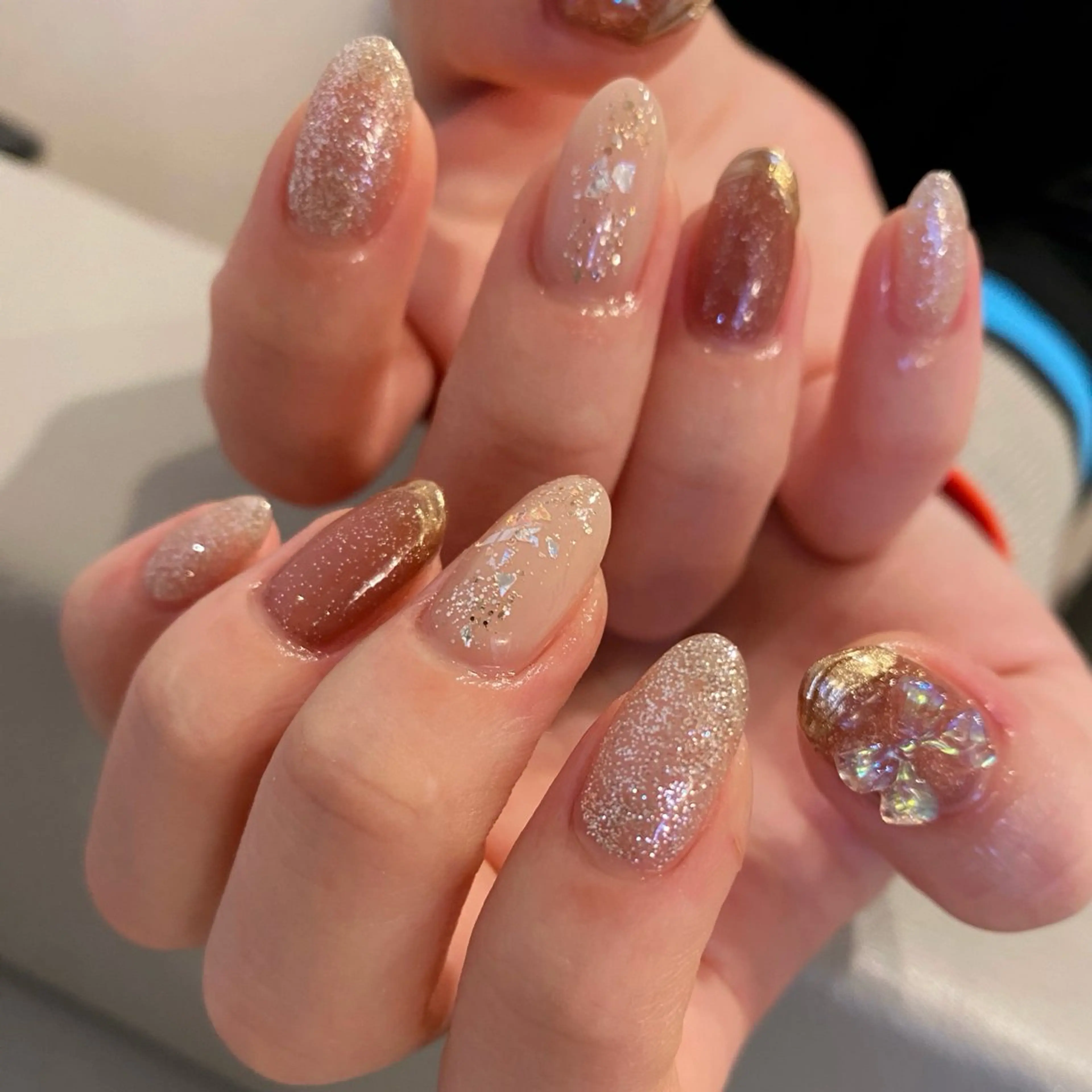 ネイル ミラーネイル ニュアンスネイル nail amuseのネイルデザイン