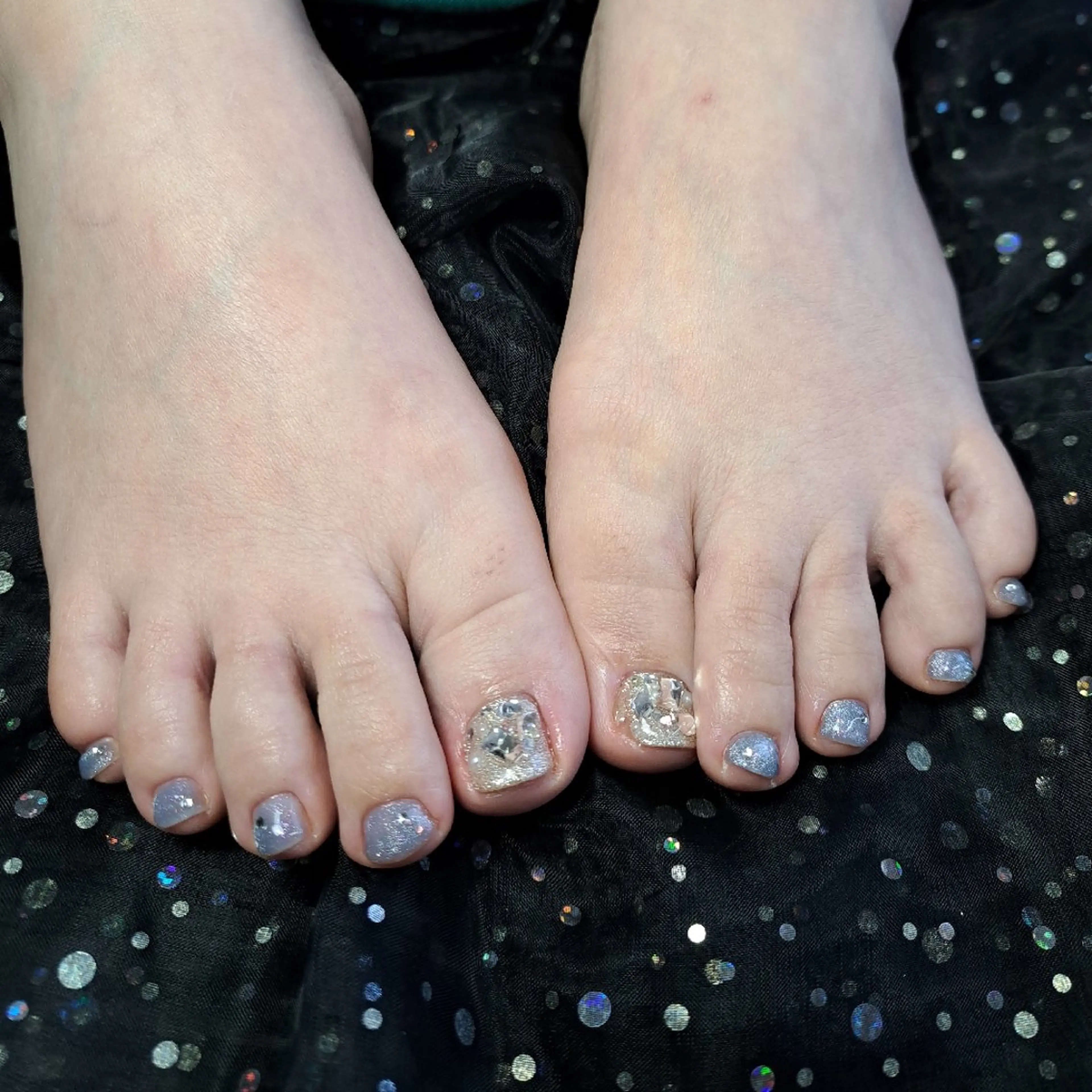 ネイル フットネイル キラキラネイル HAYASHI  Nのネイルデザイン