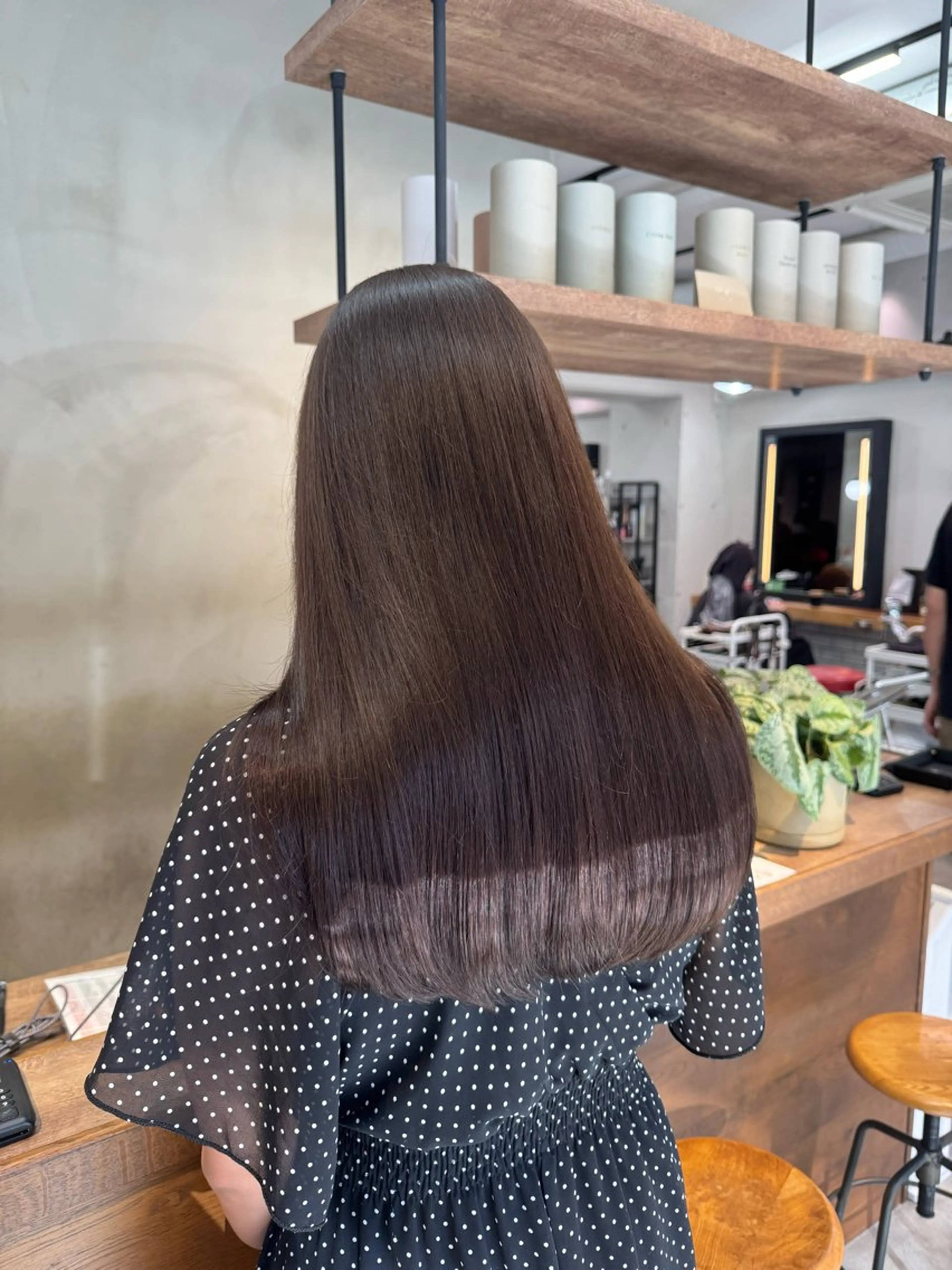 セミロング カット ヘアカラー トリートメント 暖色カラー🤎Red Neo　meiのヘアスタイル