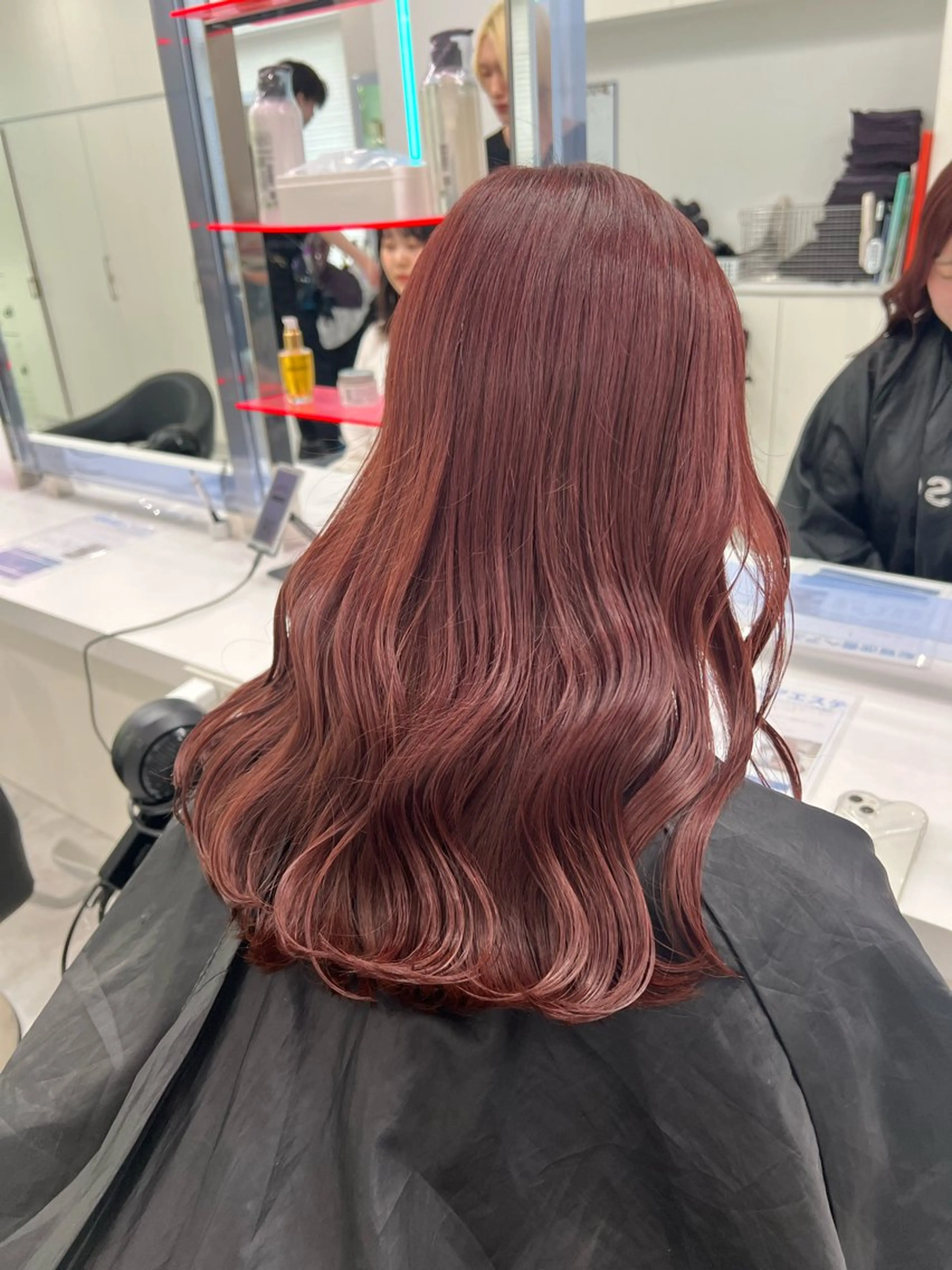 セミロング ヘアカラー トレンド暖色 /mina♡のヘアスタイル