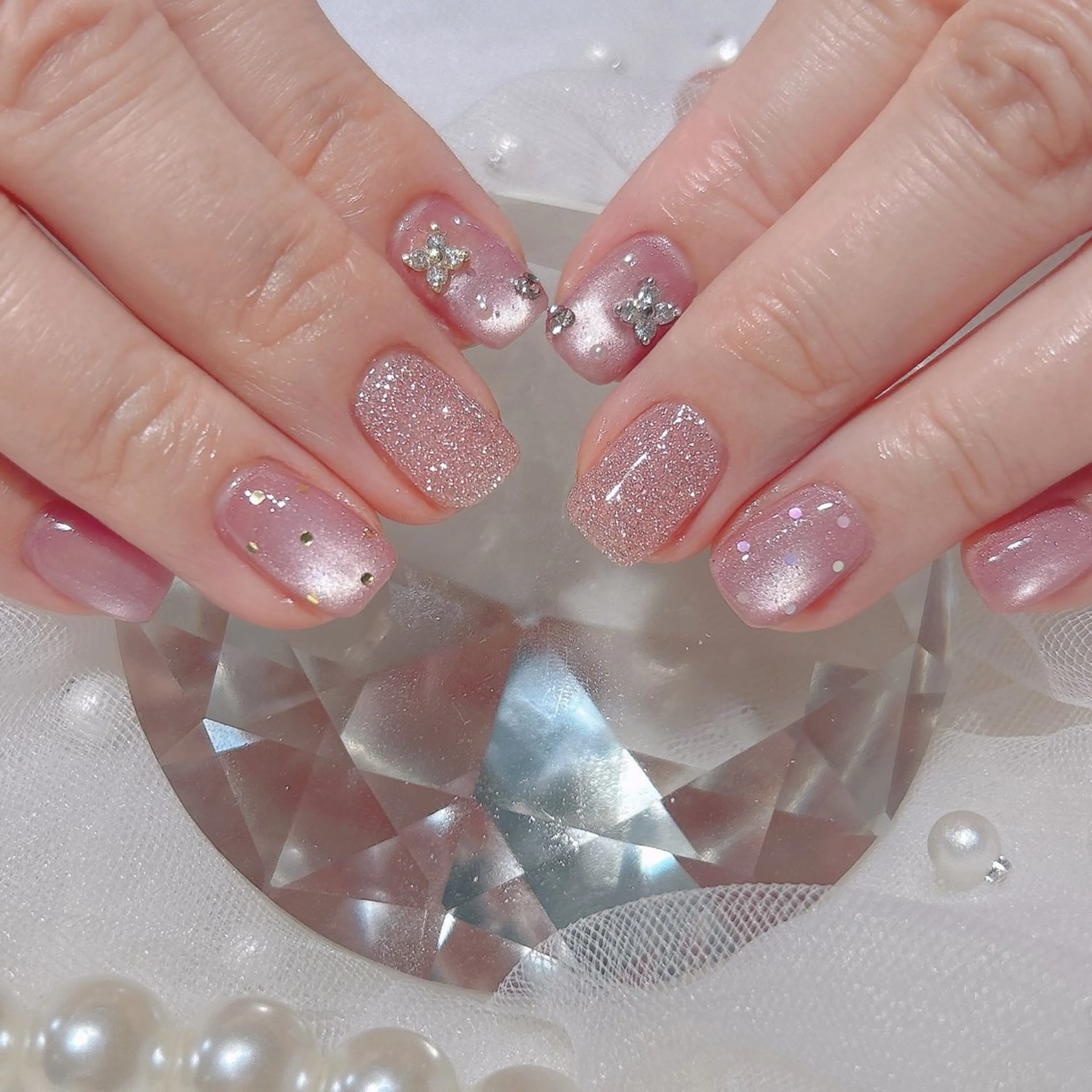 ネイル フットネイル ジェルネイル マグネットネイル パラジェル ネイルチップ Nail×Lani 深爪矯正対応◎のネイルデザイン
