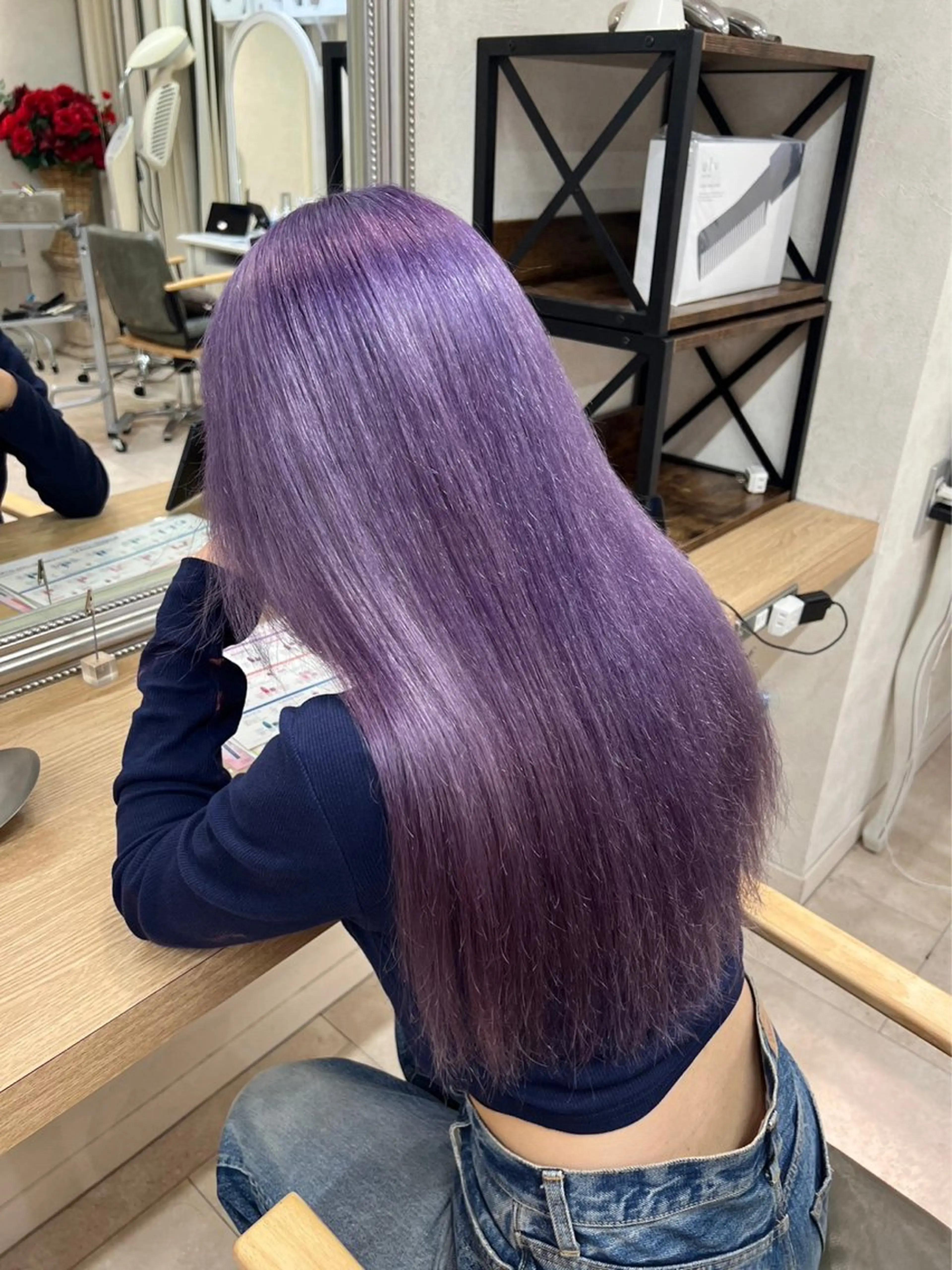 ロング カラー ラベンダーカラー ブリーチ特化 kira🥀のヘアスタイル