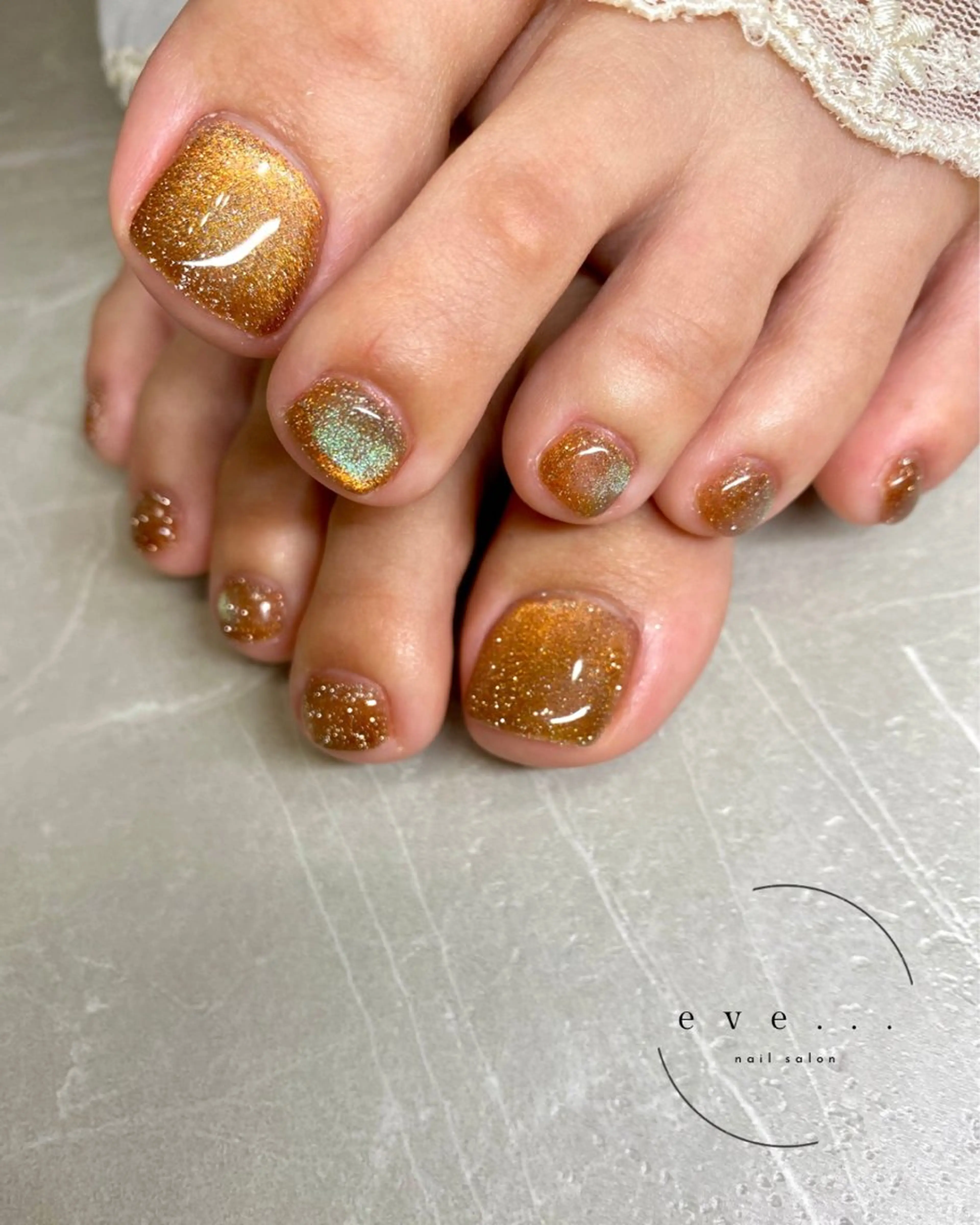 ネイル マグネットネイル フットネイル nail salon eve...のネイルデザイン