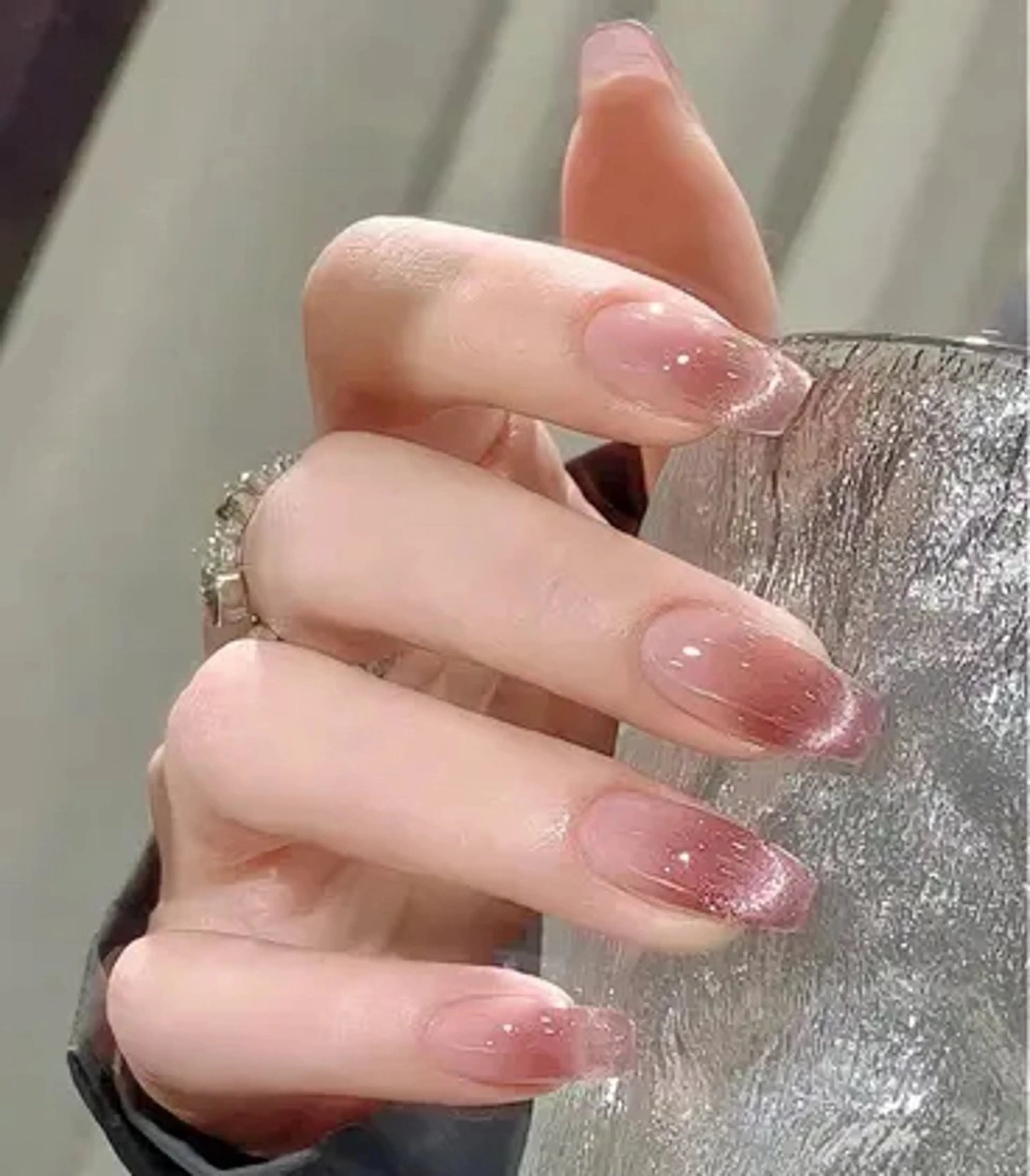 「期间限定」【✨ハンド・ジェルネイル✨】💖チークマグネットフレンチ💖ジェルオフ付きの写真