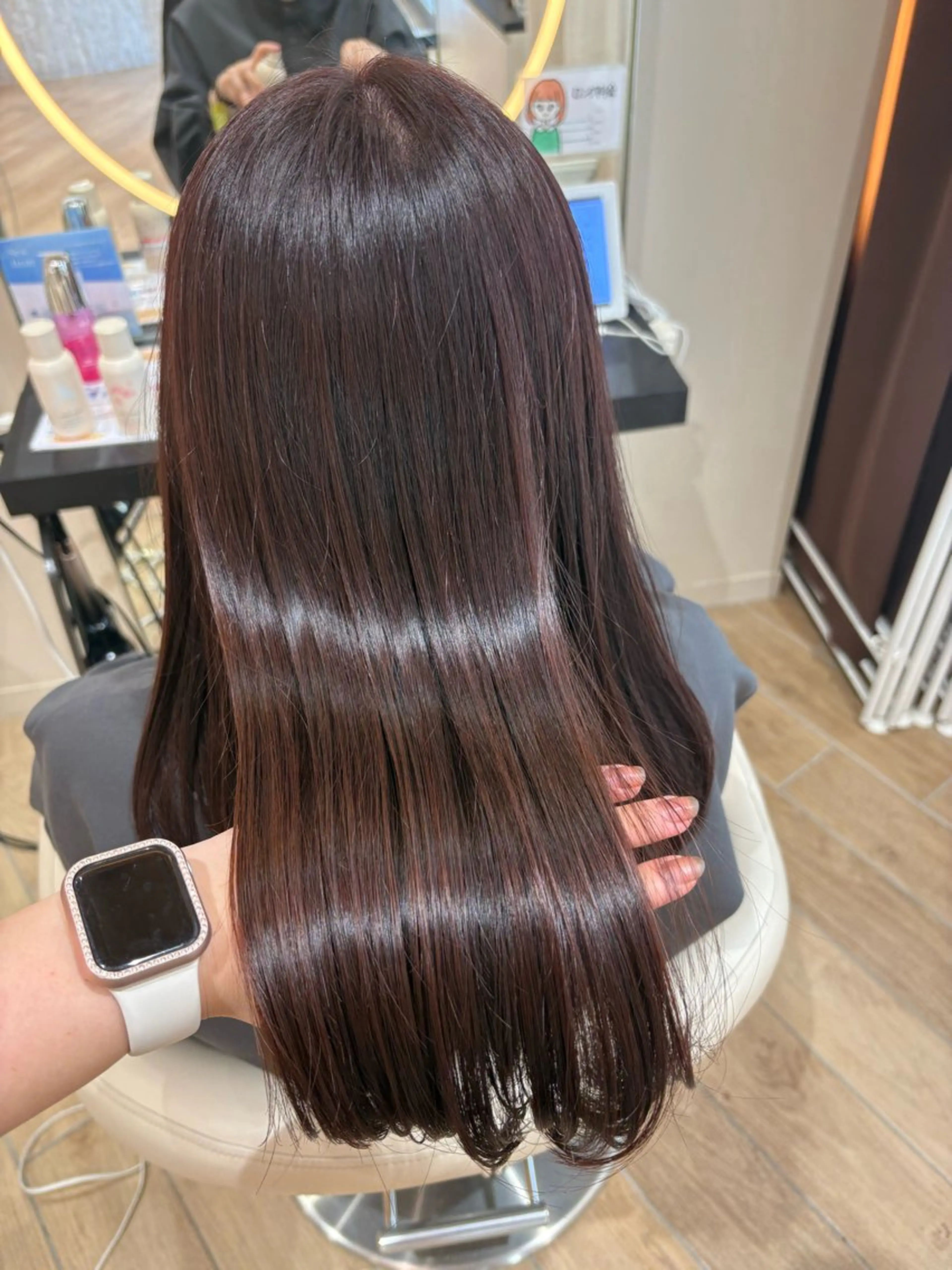 セミロング カラー ヘアカラー トリートメント 🎀ピンクカラー/ 推しカラー/のの🎀のヘアスタイル